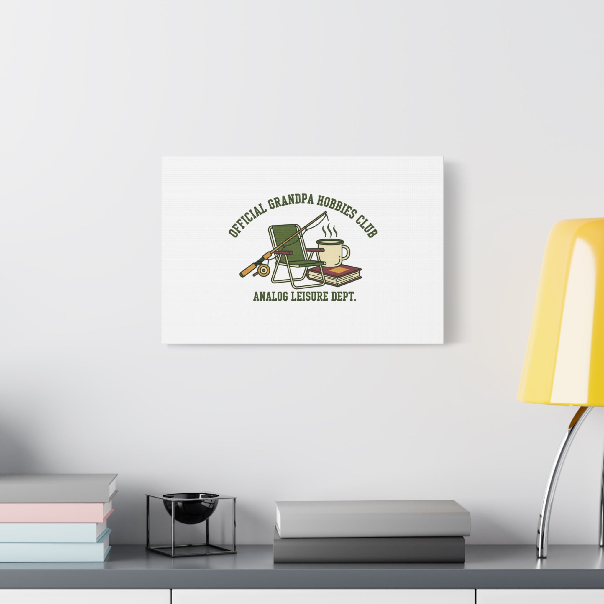 Analog Leisure Dept. Fishing Graphic Canvas | Grandpa Core, Retro Wildlife
