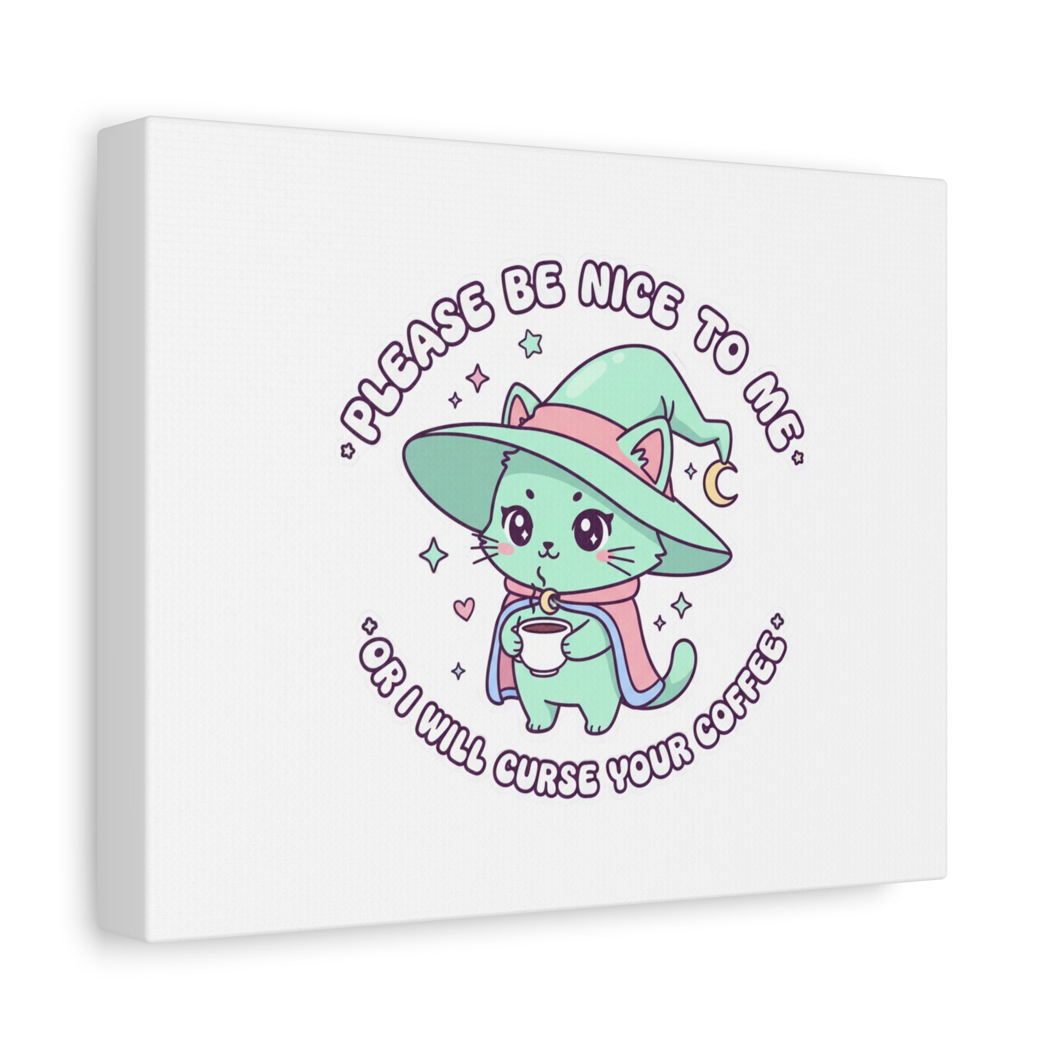 Please Be Nice To Me Canvas | Soft Threat kawaii menacing art