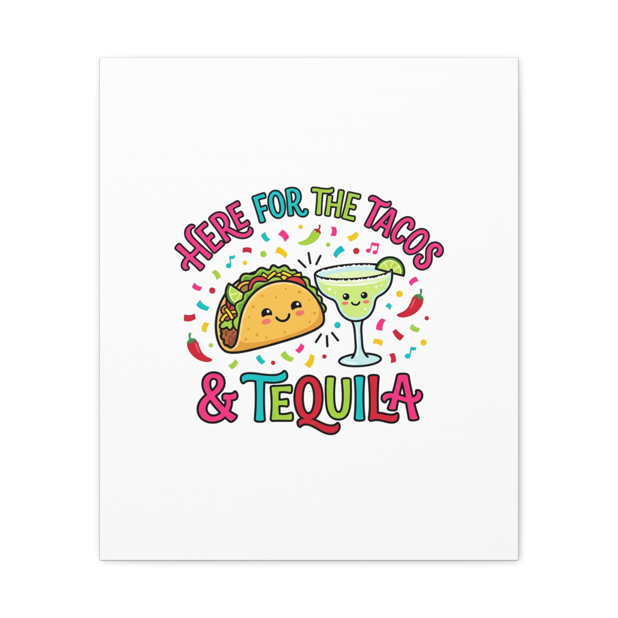 Here for the Tacos & Tequila Canvas | Cinco de Mayo fiesta decor