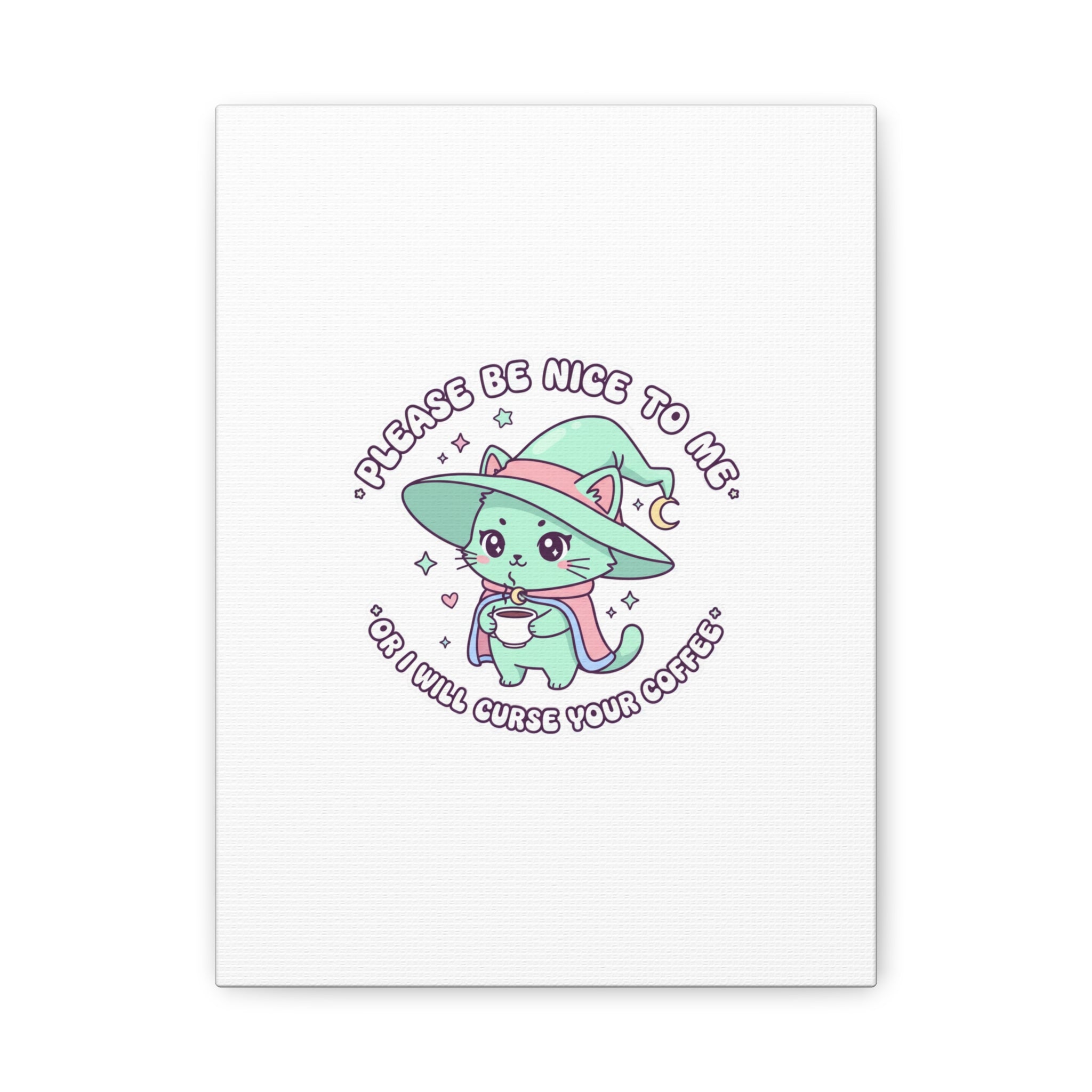 Please Be Nice To Me Canvas | Soft Threat kawaii menacing art