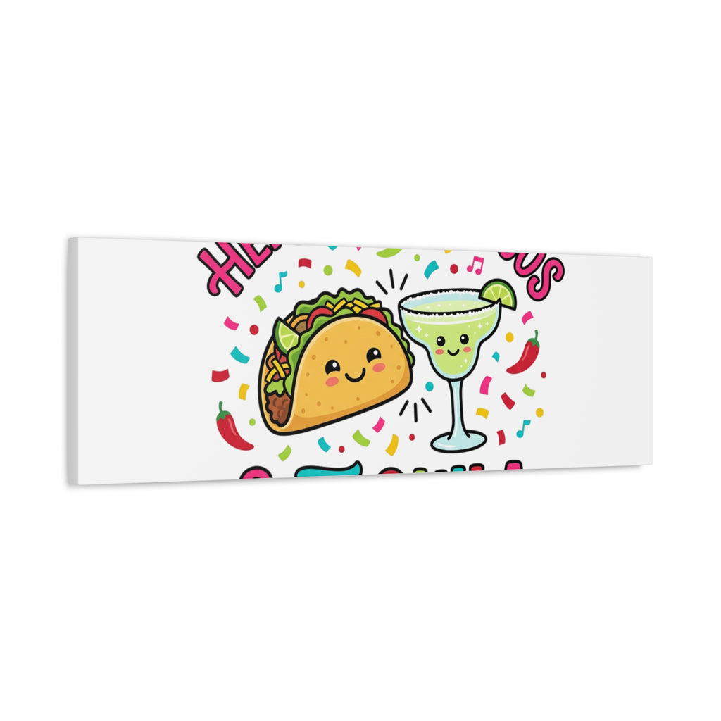 Here for the Tacos & Tequila Canvas | Cinco de Mayo fiesta decor