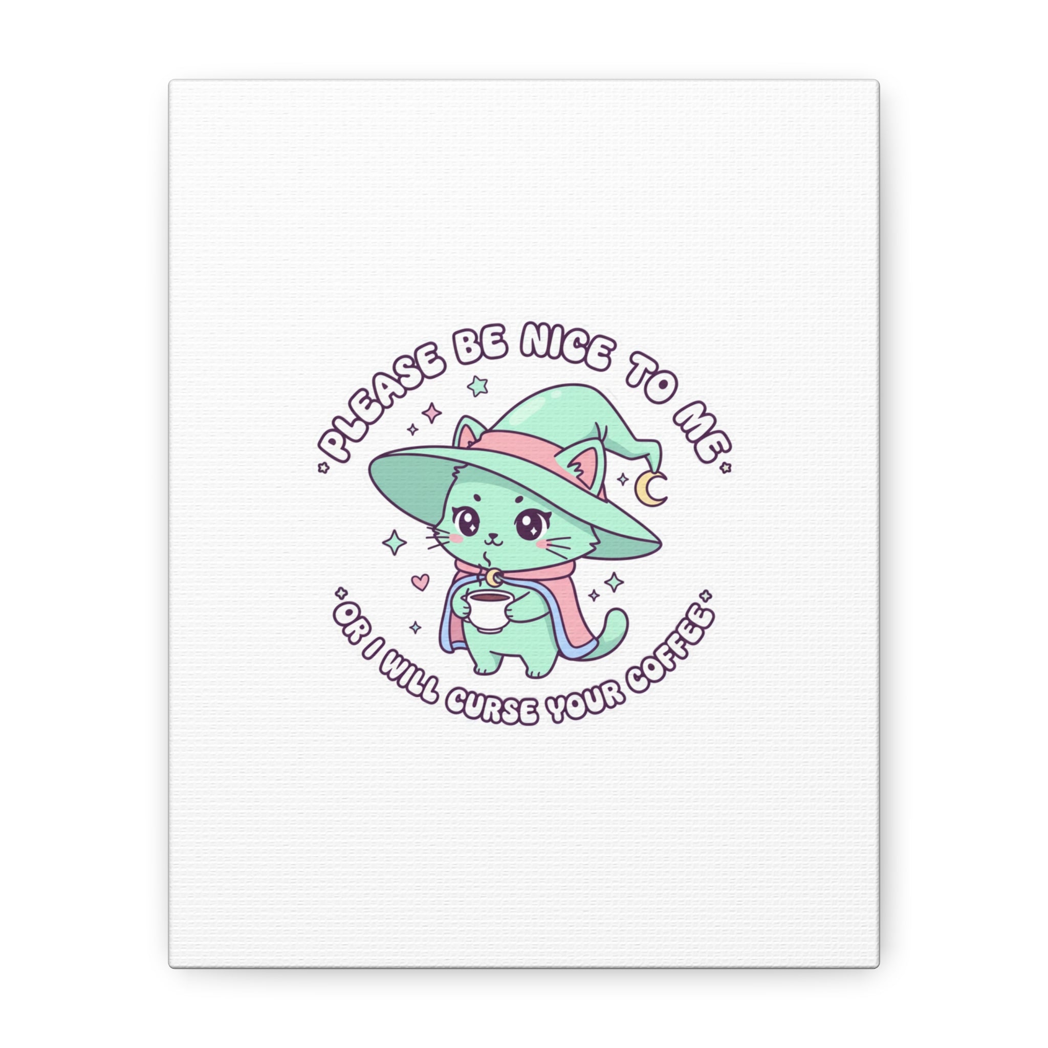 Please Be Nice To Me Canvas | Soft Threat kawaii menacing art