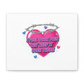 Snarky Neon Heart Airbrush Canvas | Softcore Hater, Y2K nostalgia