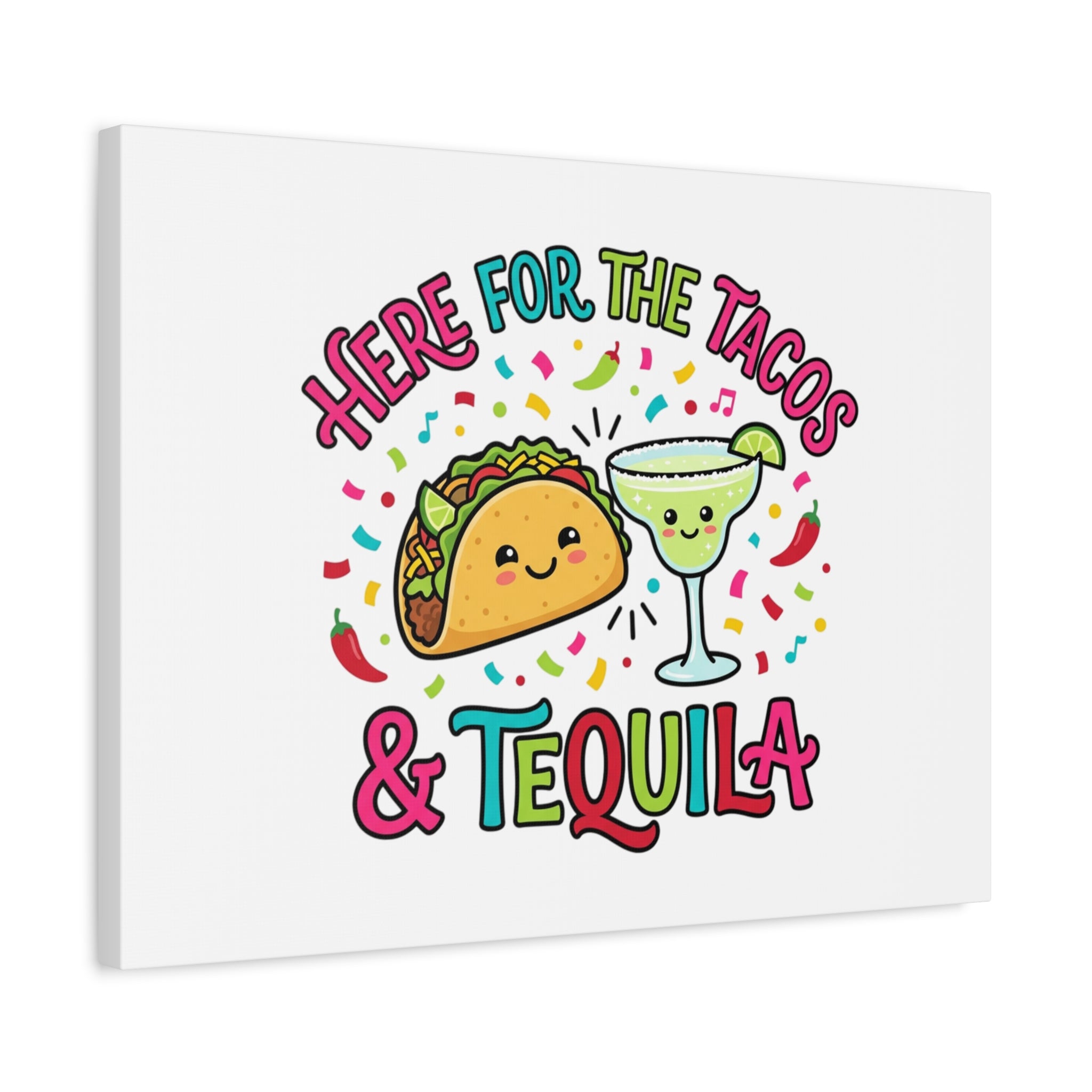 Here for the Tacos & Tequila Canvas | Cinco de Mayo fiesta decor