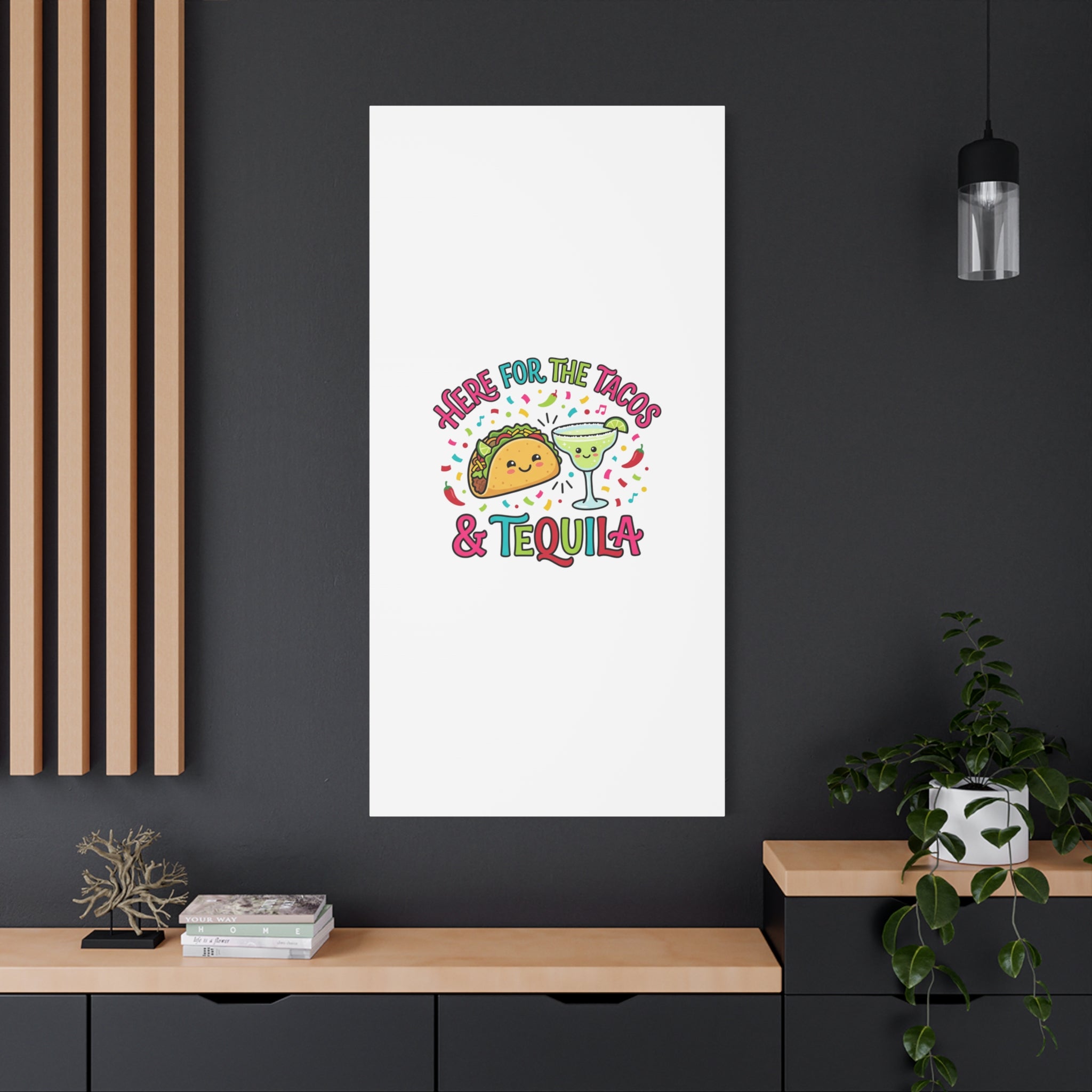 Here for the Tacos & Tequila Canvas | Cinco de Mayo fiesta decor