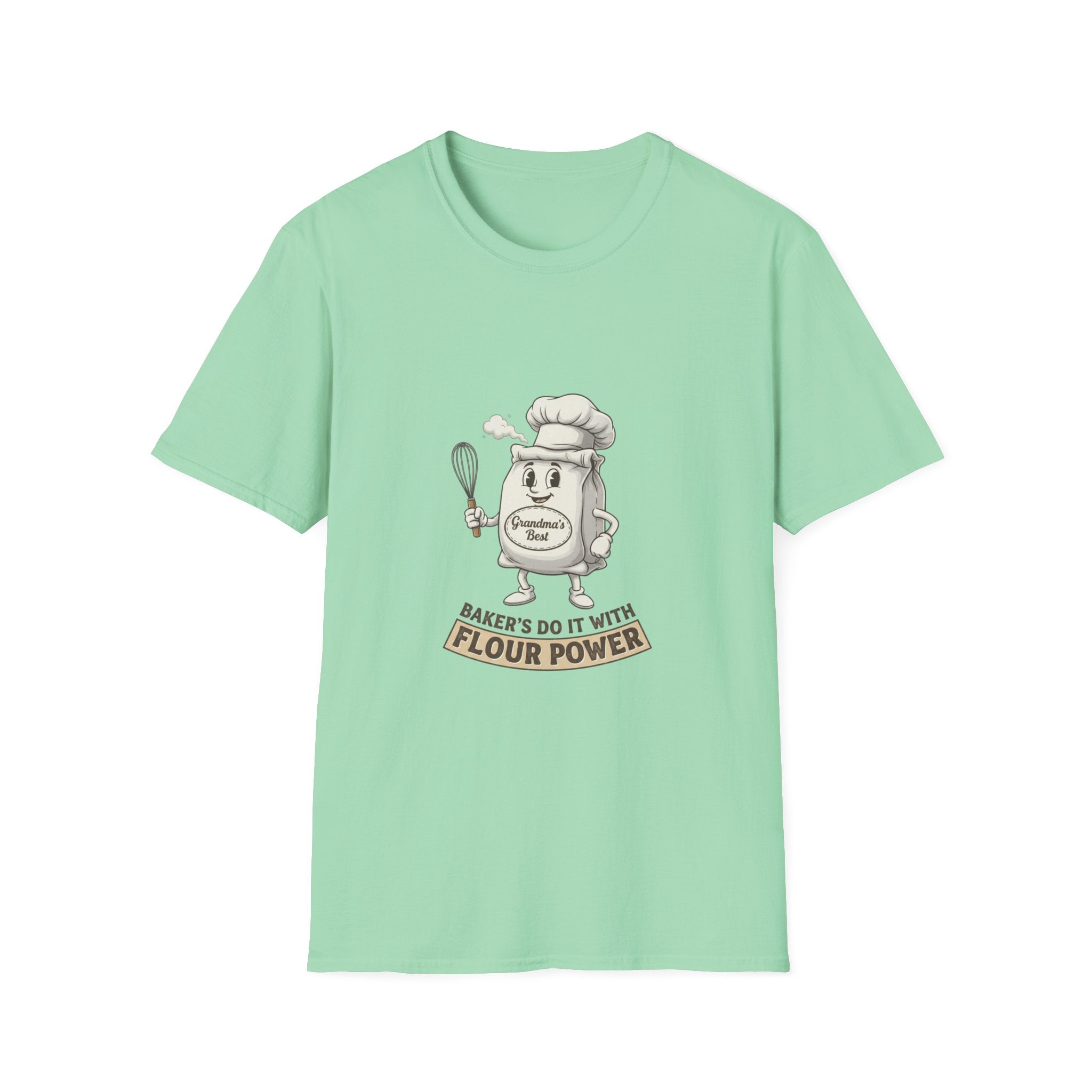 Bakers Do It With Flour Power T-Shirt — Funny Baking Chef Tee