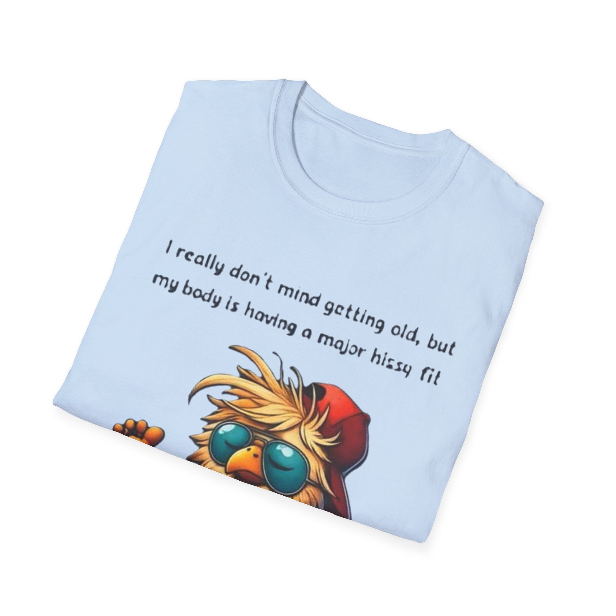 Funny Retirement T-Shirt — "I Really Don't Mind Getting Old, My Body Is Having a Major Hissy Fit"