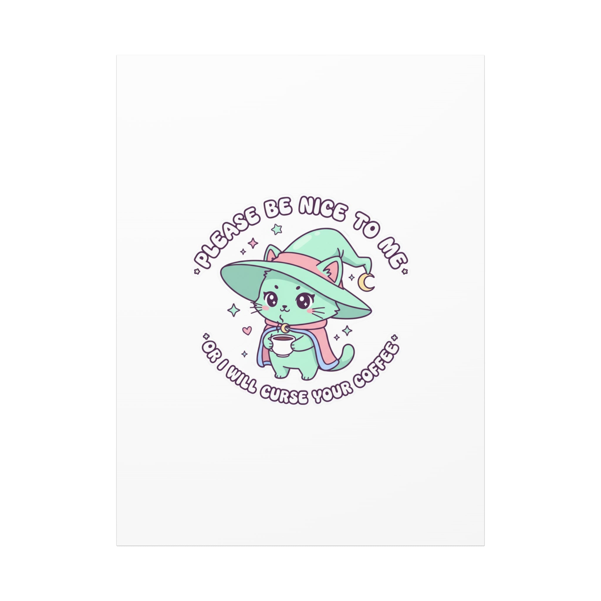 Please Be Nice To Me Canvas | Soft Threat kawaii menacing art