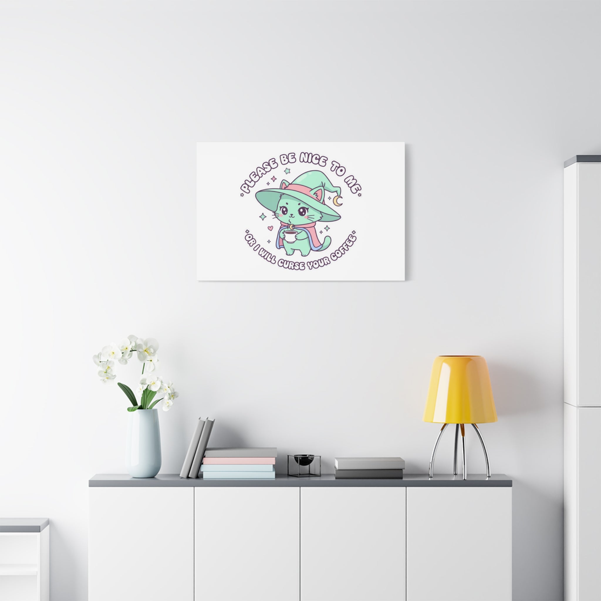 Please Be Nice To Me Canvas | Soft Threat kawaii menacing art