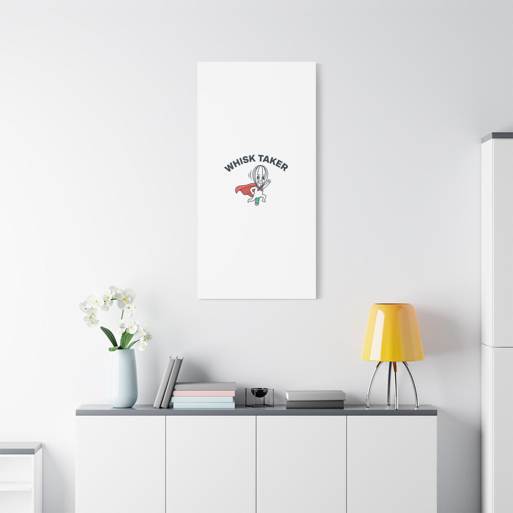 Whisk Taker Canvas, Stretched | Kitchen Pun Minimalism, cooking humor