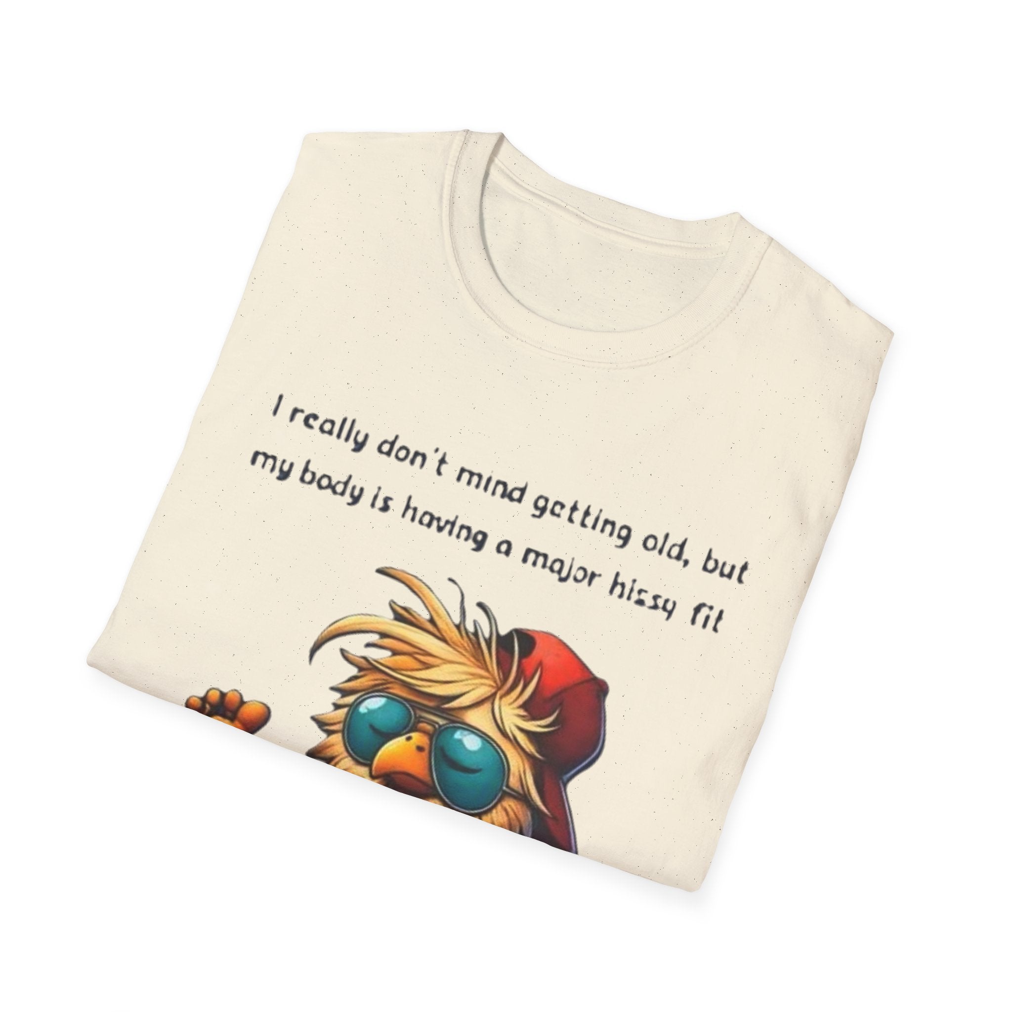 Funny Retirement T-Shirt — "I Really Don't Mind Getting Old, My Body Is Having a Major Hissy Fit"