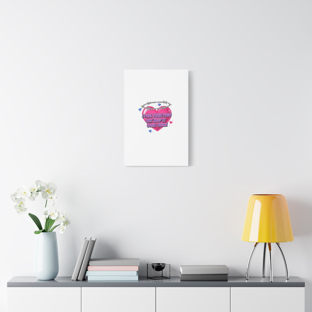 Snarky Neon Heart Airbrush Canvas | Softcore Hater, Y2K nostalgia