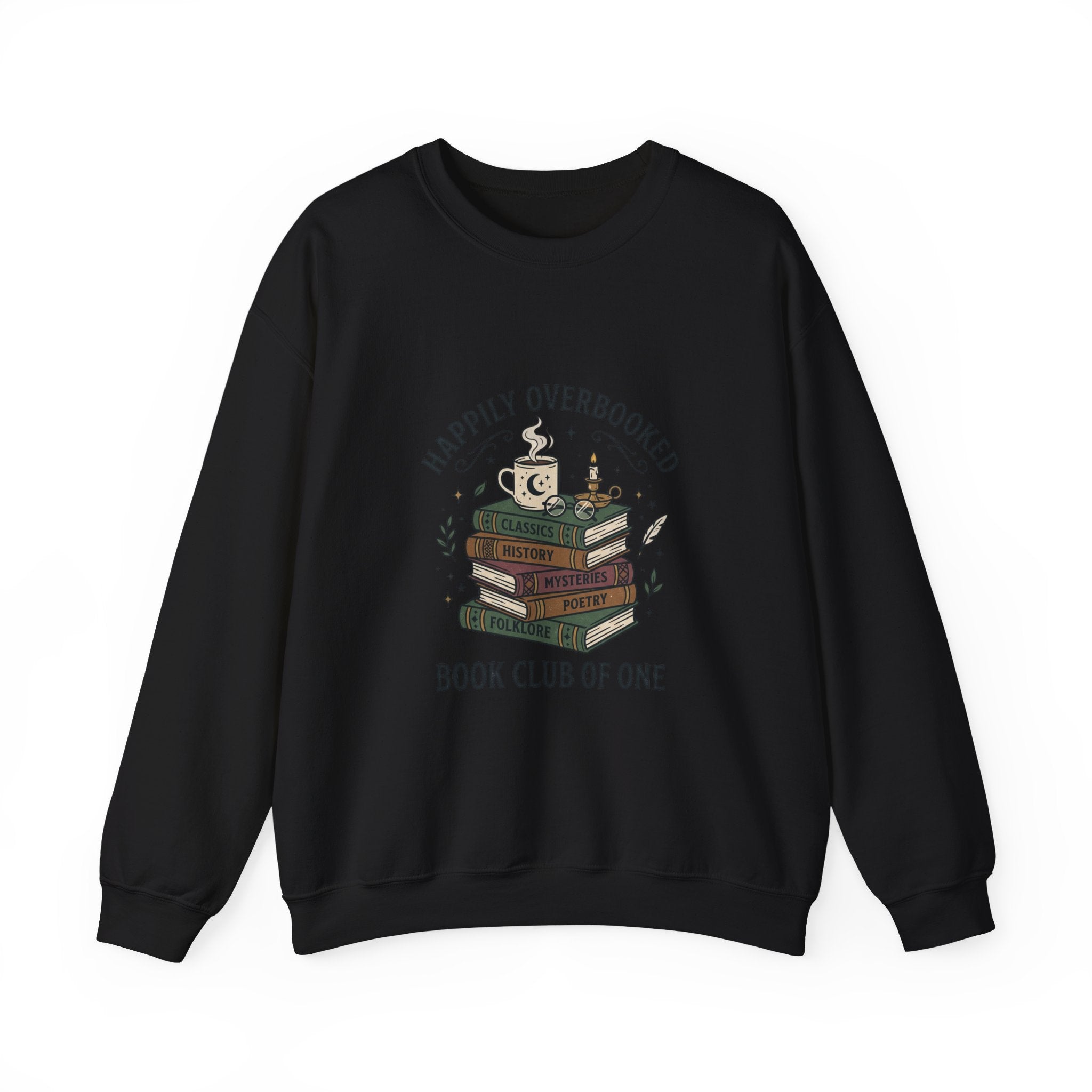 Happily Overbooked 'Book Club of One' Sweatshirt | book lover, cozy reader