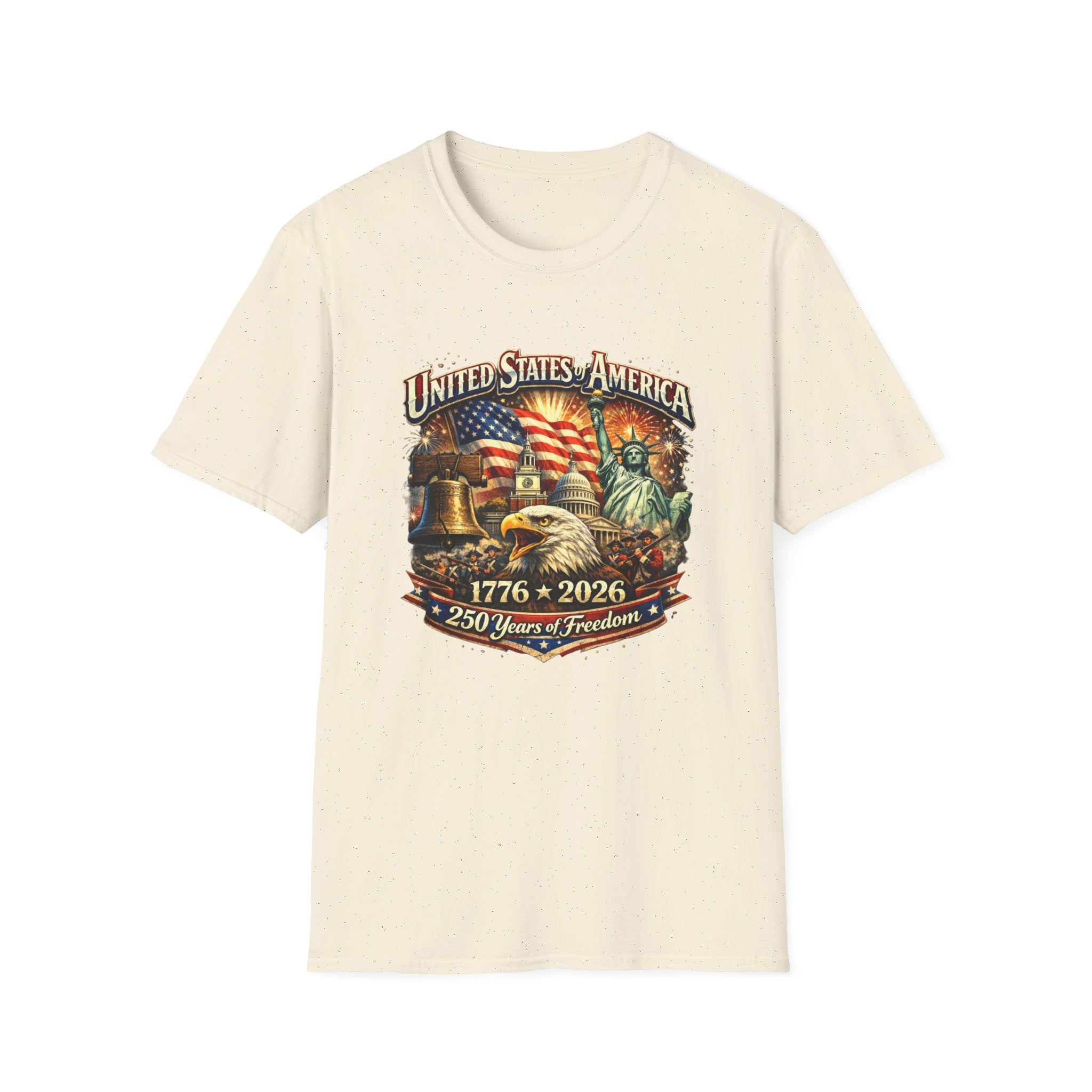 United States of America 250 Graphic T-Shirt — Patriotic 1776–2026 Liberty Design
