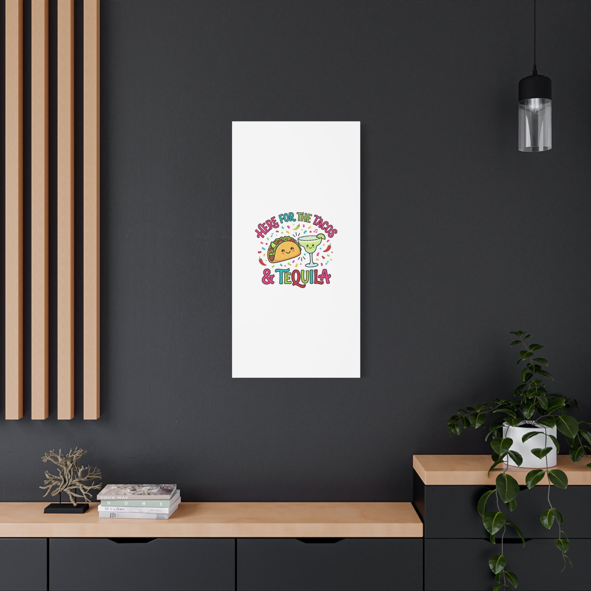 Here for the Tacos & Tequila Canvas | Cinco de Mayo fiesta decor