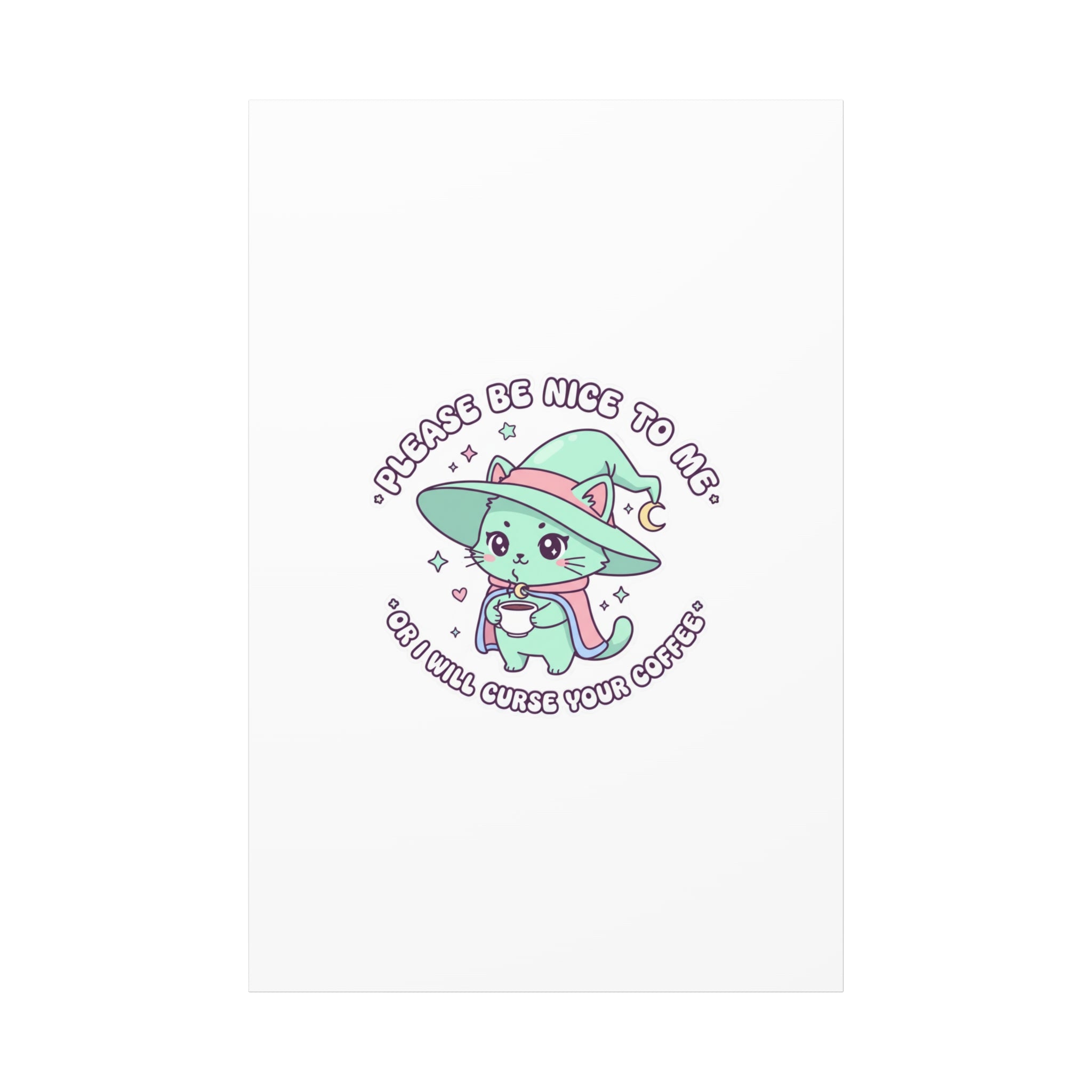 Please Be Nice To Me Canvas | Soft Threat kawaii menacing art