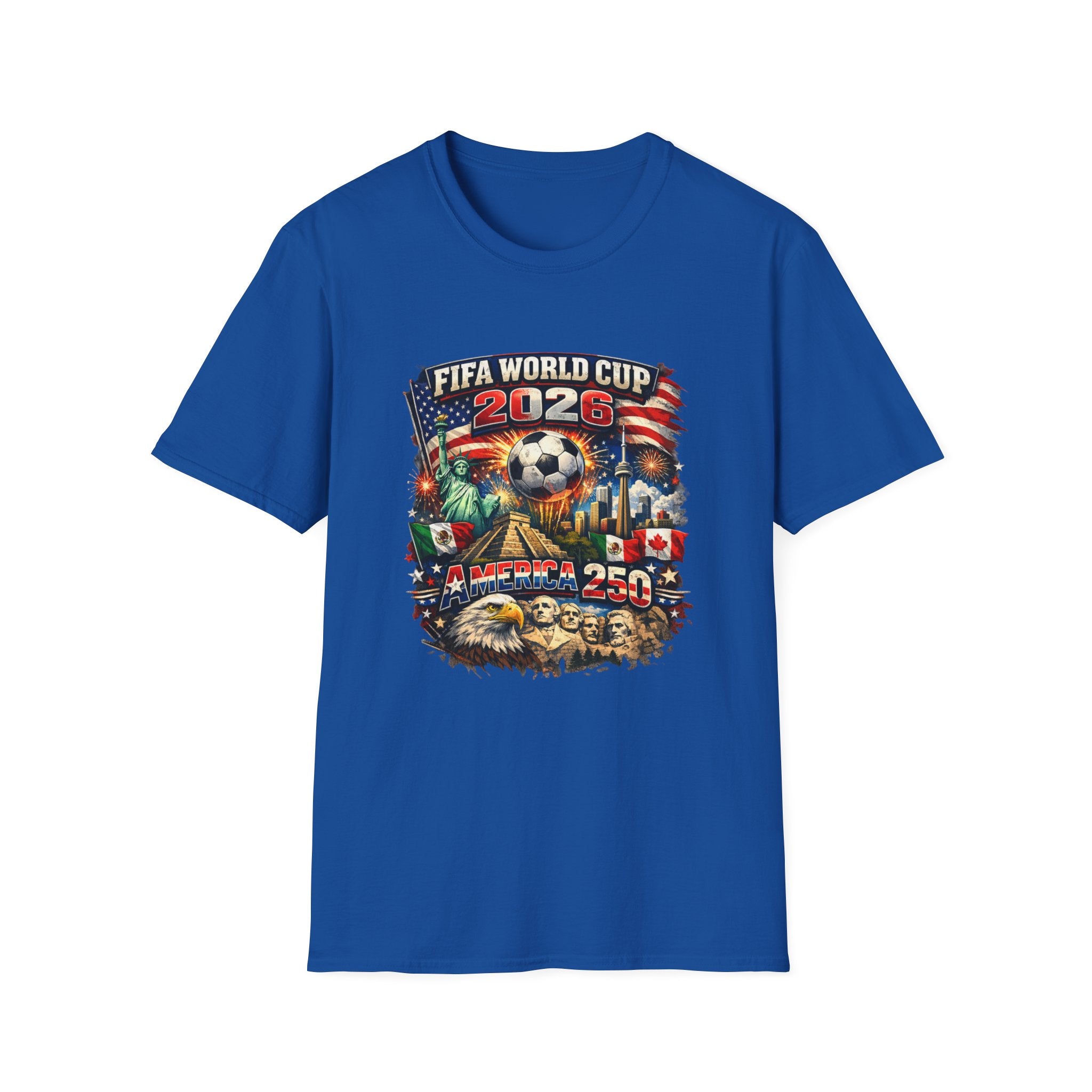 FIFA World Cup 2026 Soccer T-Shirt — USA Flag & Stadium Graphic