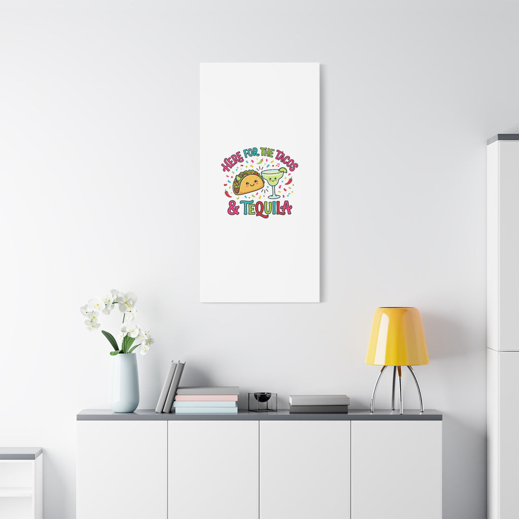 Here for the Tacos & Tequila Canvas | Cinco de Mayo fiesta decor