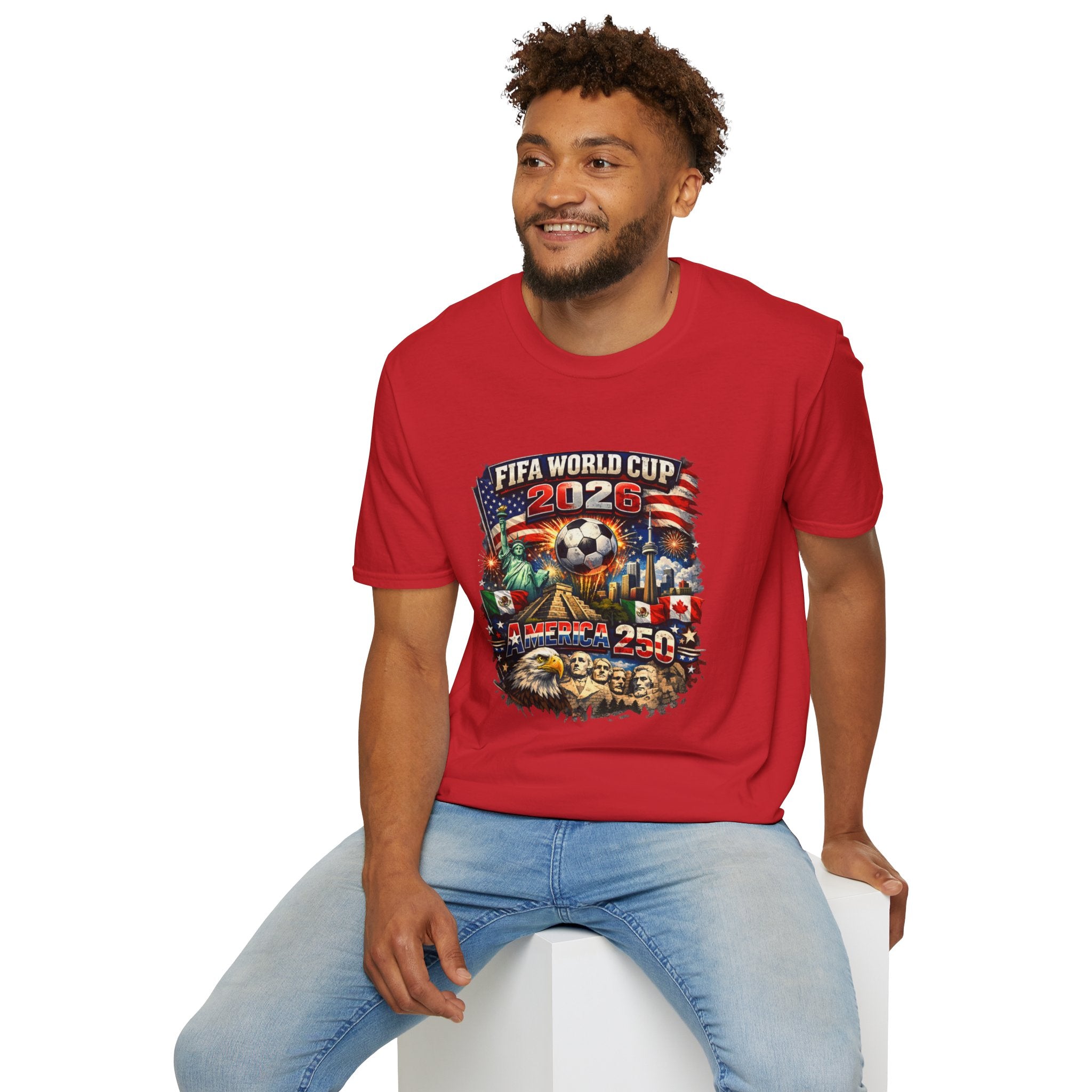 FIFA World Cup 2026 Soccer T-Shirt — USA Flag & Stadium Graphic