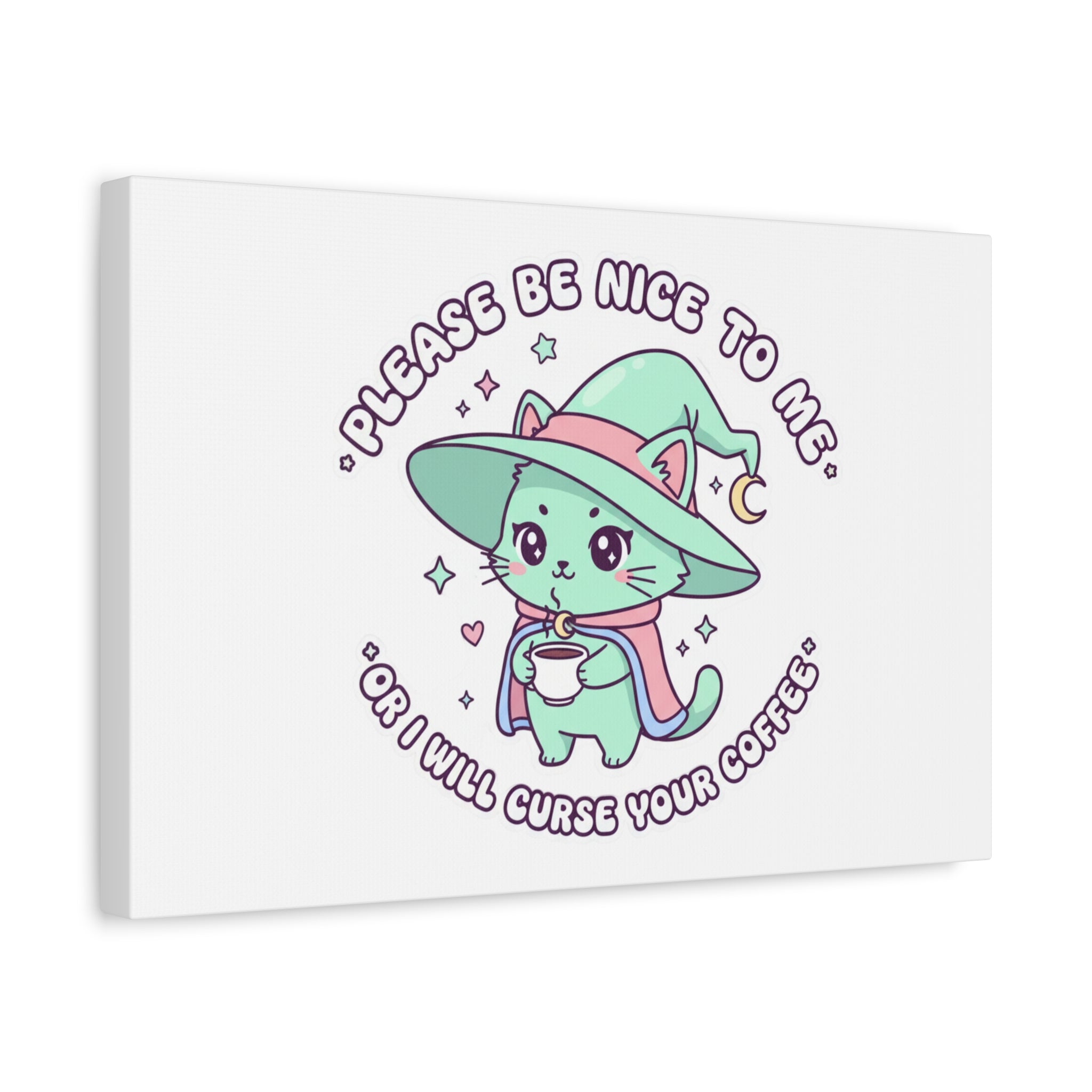 Please Be Nice To Me Canvas | Soft Threat kawaii menacing art