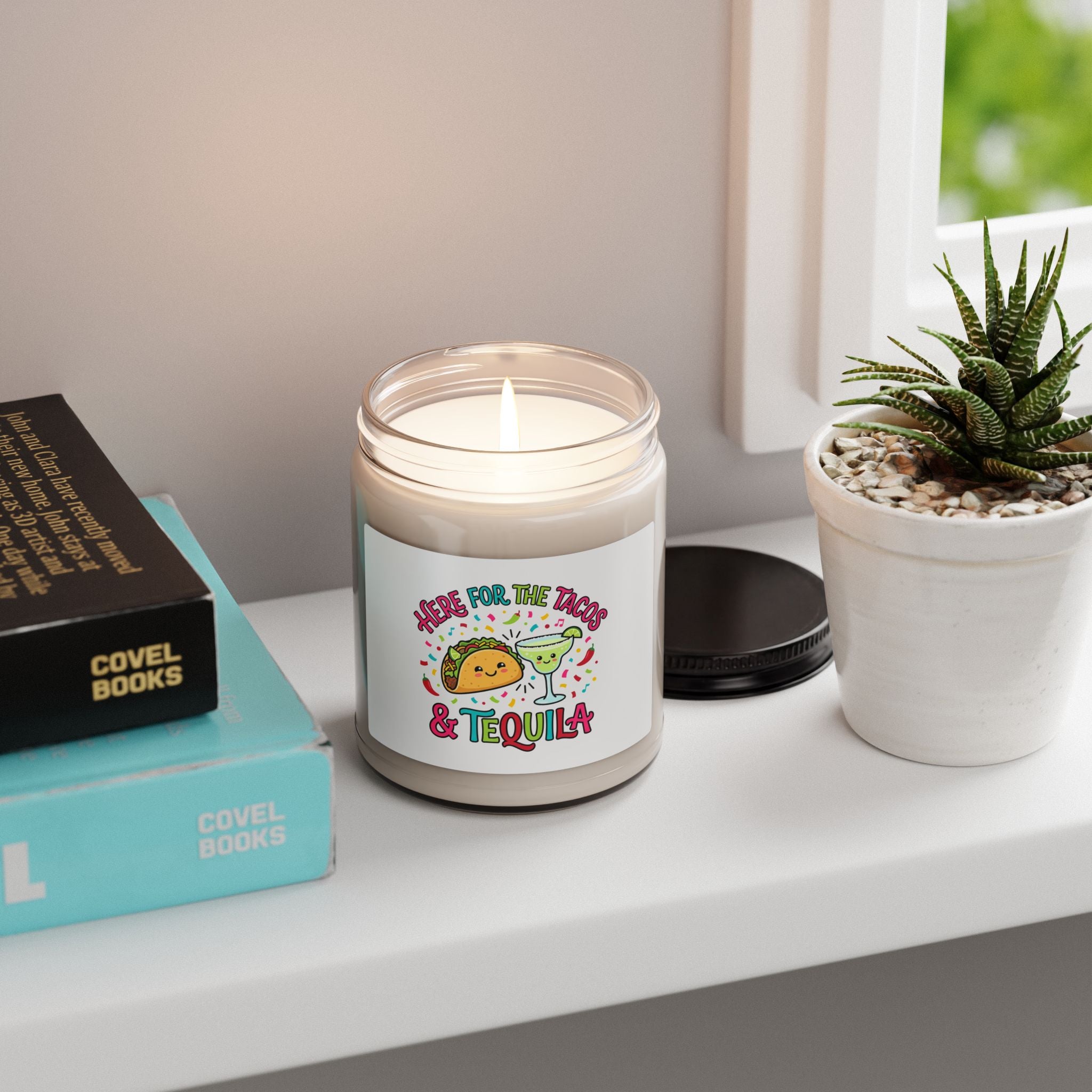 Here for the Tacos & Tequila Candle, Cinco de Mayo fiesta humor