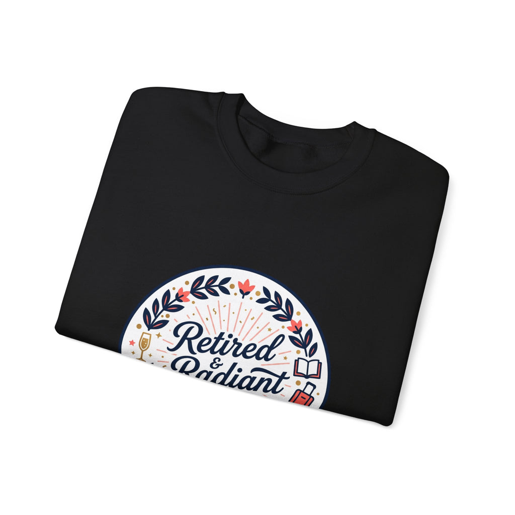 Retired & Radiant Crewneck Sweatshirt, retirement gifts for women | personalized retired 2026