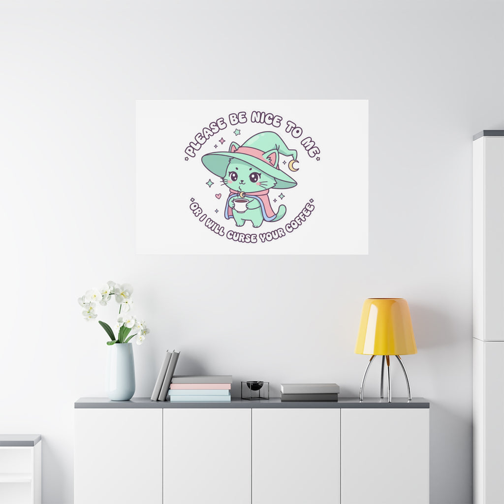 Please Be Nice To Me Canvas | Soft Threat kawaii menacing art