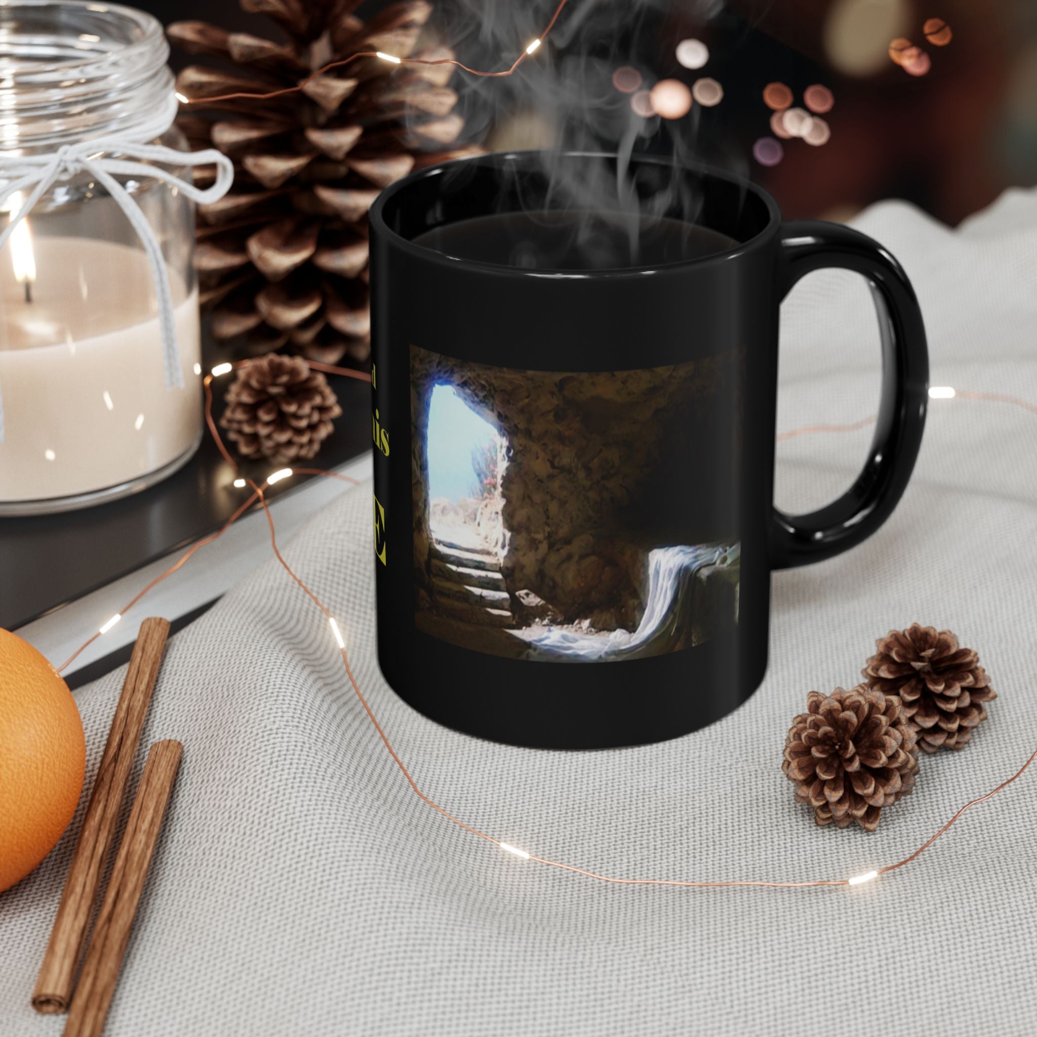 He Did All This for Me Black Mug — Resurrection Garden 11oz/15oz