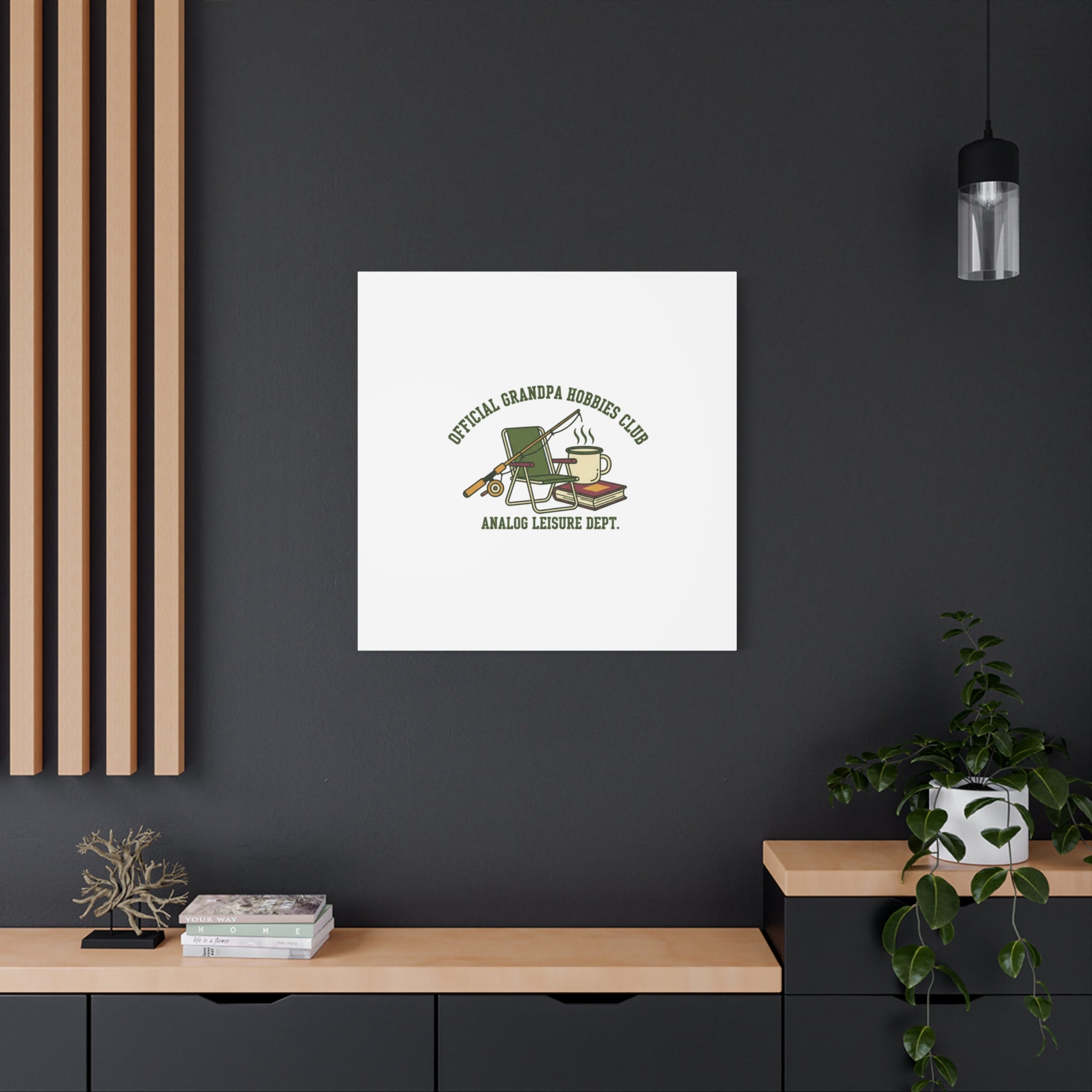 Analog Leisure Dept. Fishing Graphic Canvas | Grandpa Core, Retro Wildlife
