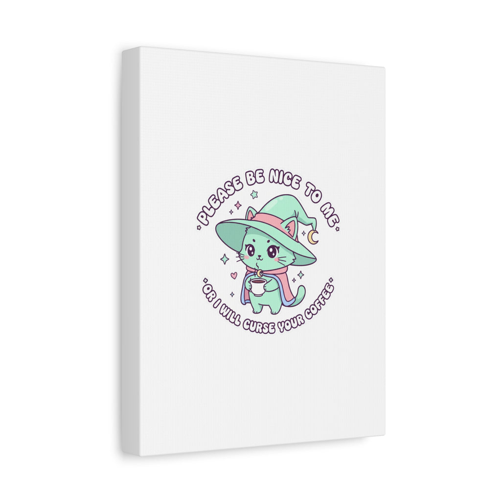 Please Be Nice To Me Canvas | Soft Threat kawaii menacing art
