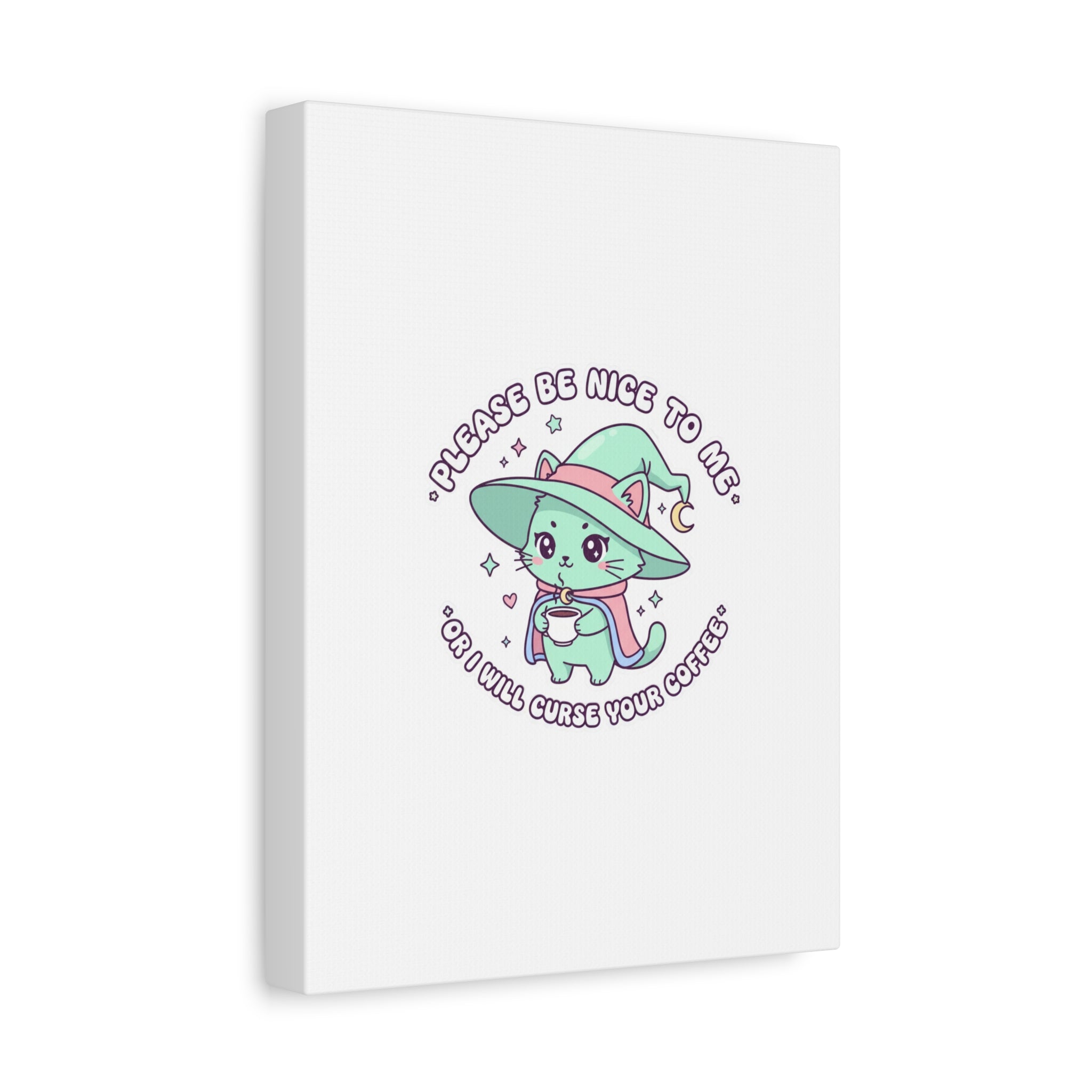 Please Be Nice To Me Canvas | Soft Threat kawaii menacing art