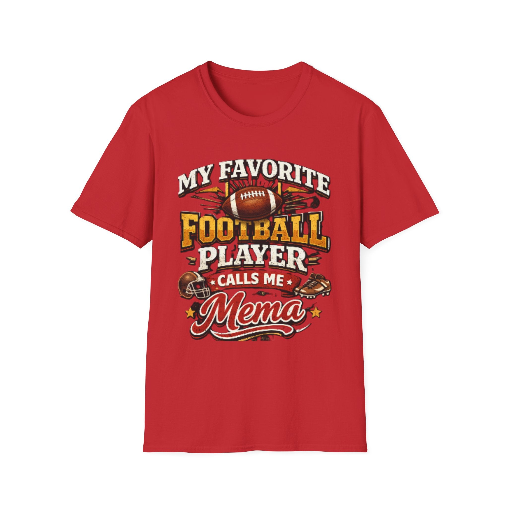 Mema Football Player T‑Shirt — "My Favorite Football Player Calls Me Mema" Fan Tee