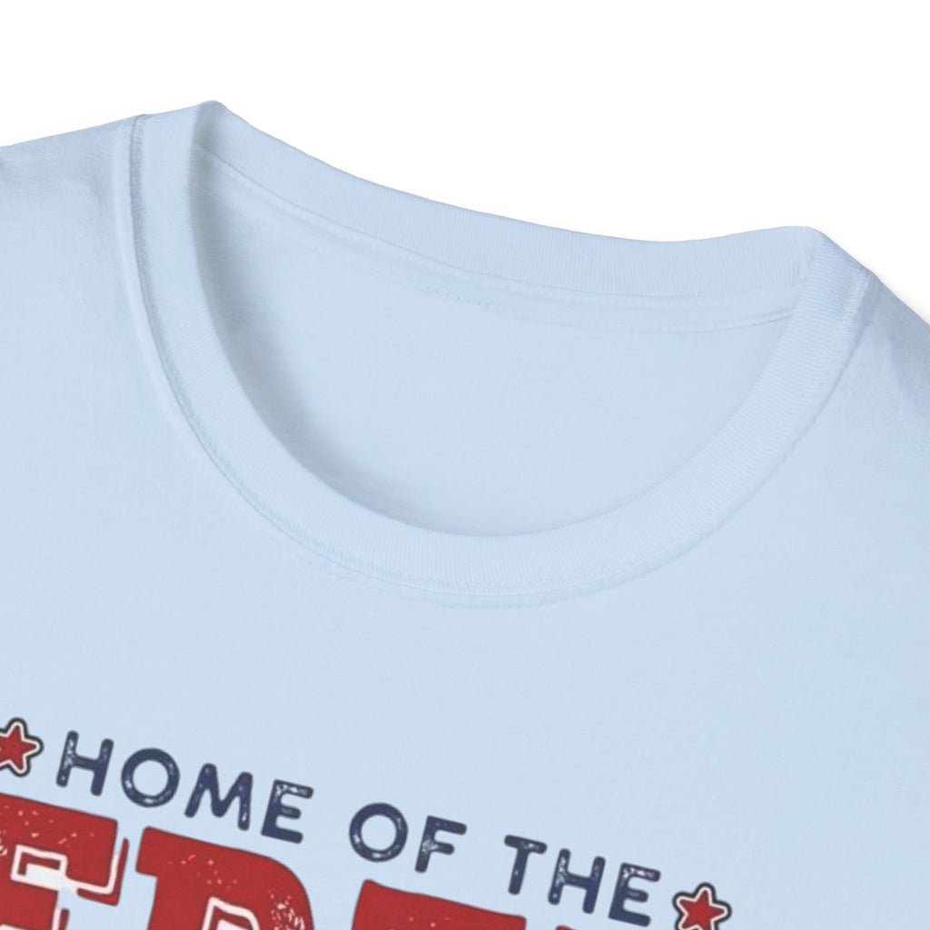 Patriotic Eagle T-Shirt — "Home of the Free Because of the Brave"