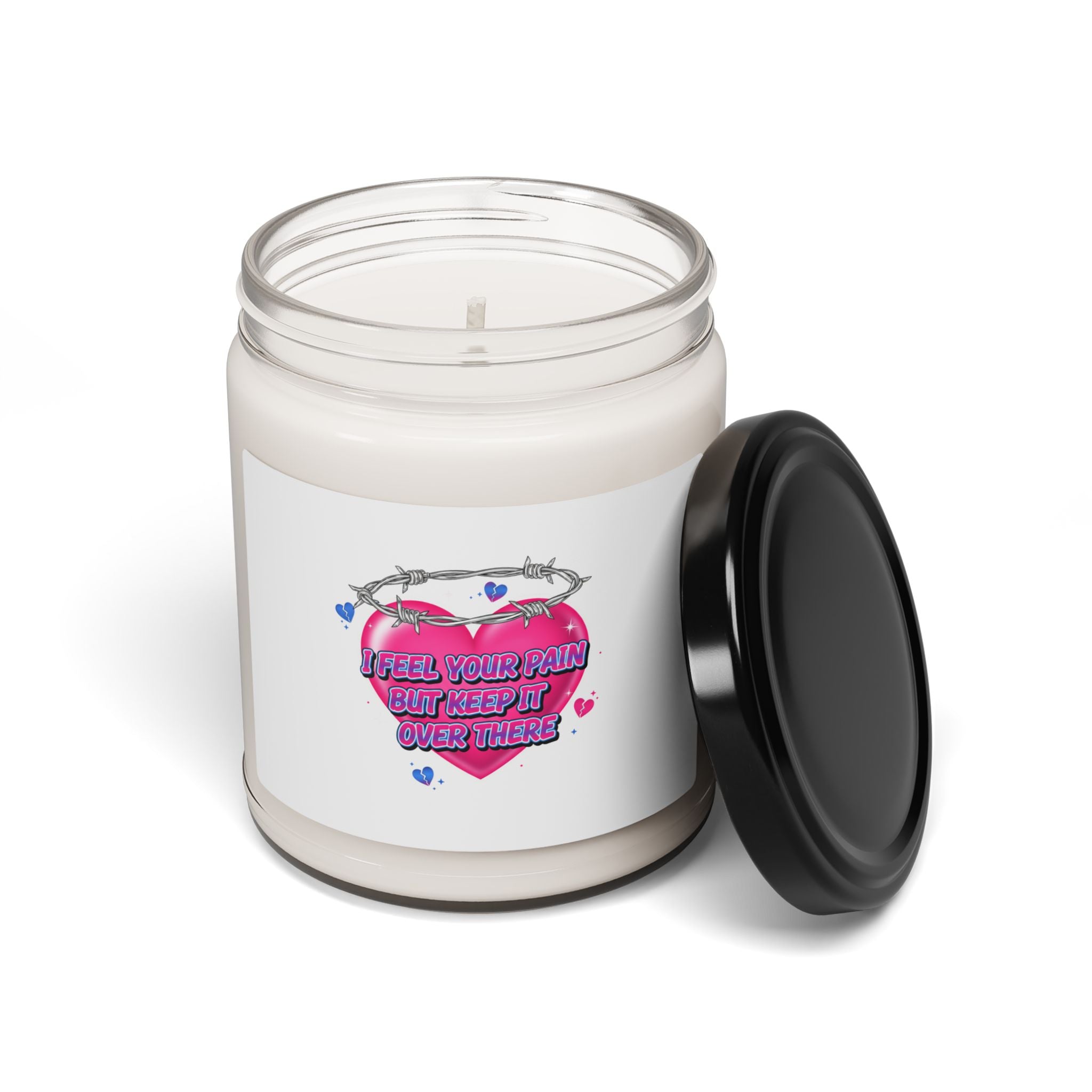 Snarky Neon Heart Candle | Soy Candle, Airbrush Y2K Cherub Style
