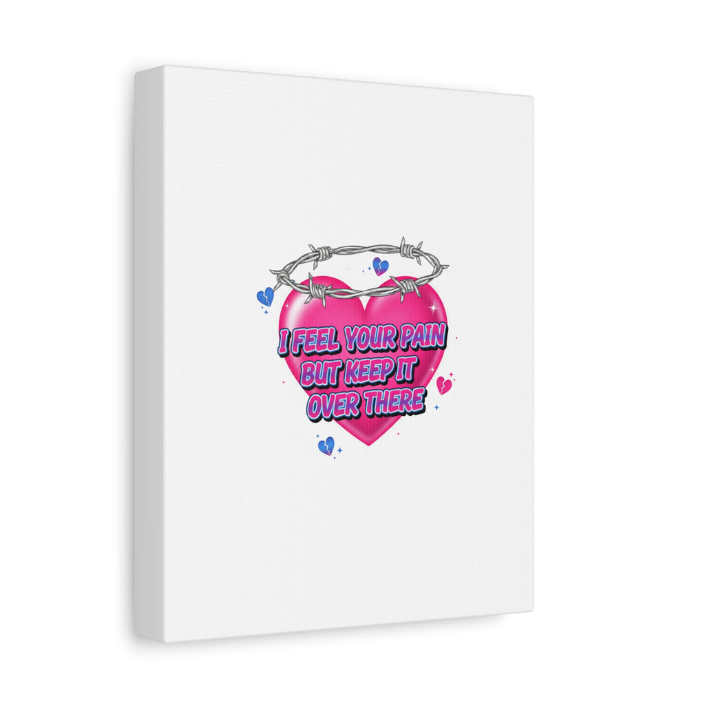 Snarky Neon Heart Airbrush Canvas | Softcore Hater, Y2K nostalgia