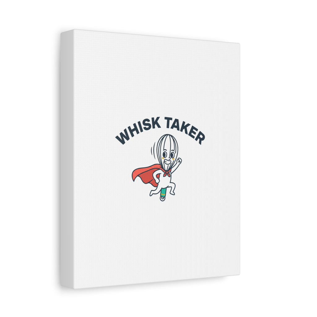 Whisk Taker Canvas, Stretched | Kitchen Pun Minimalism, cooking humor