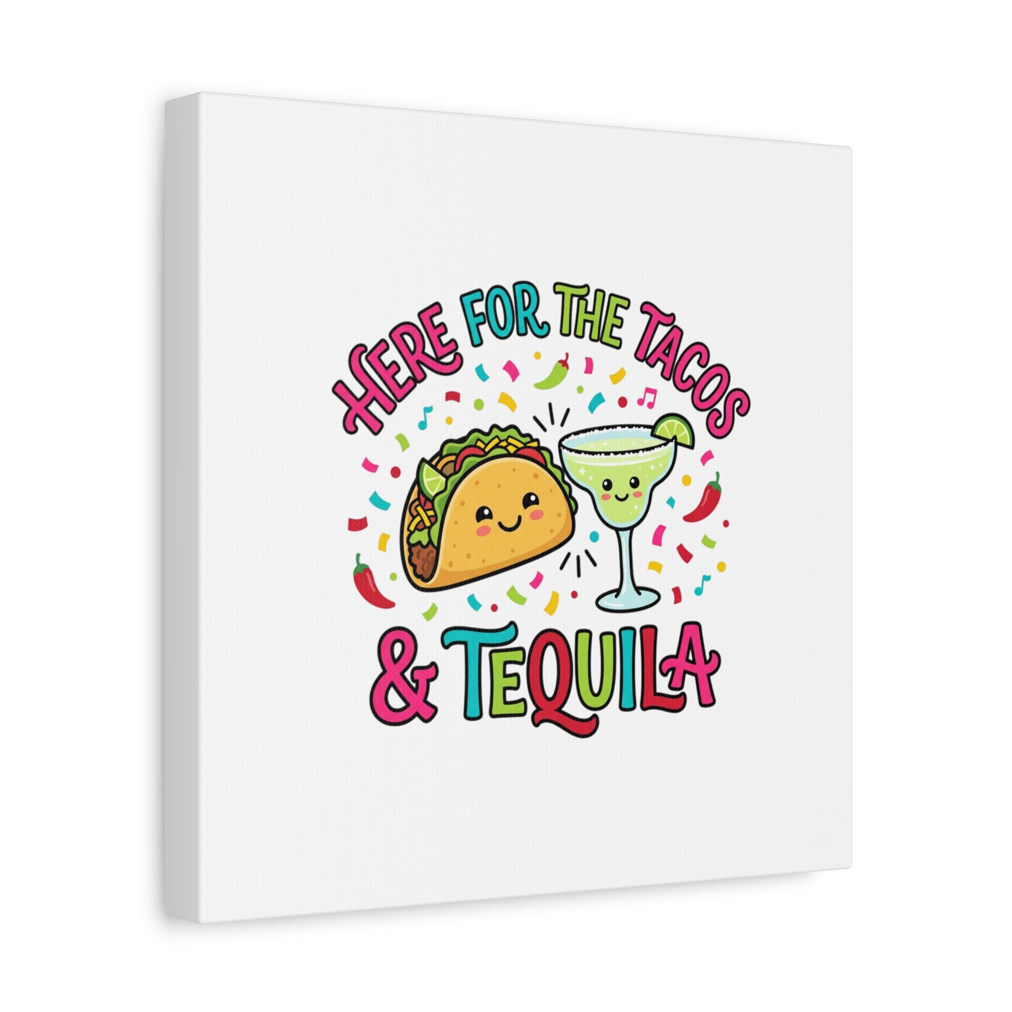 Here for the Tacos & Tequila Canvas | Cinco de Mayo fiesta decor