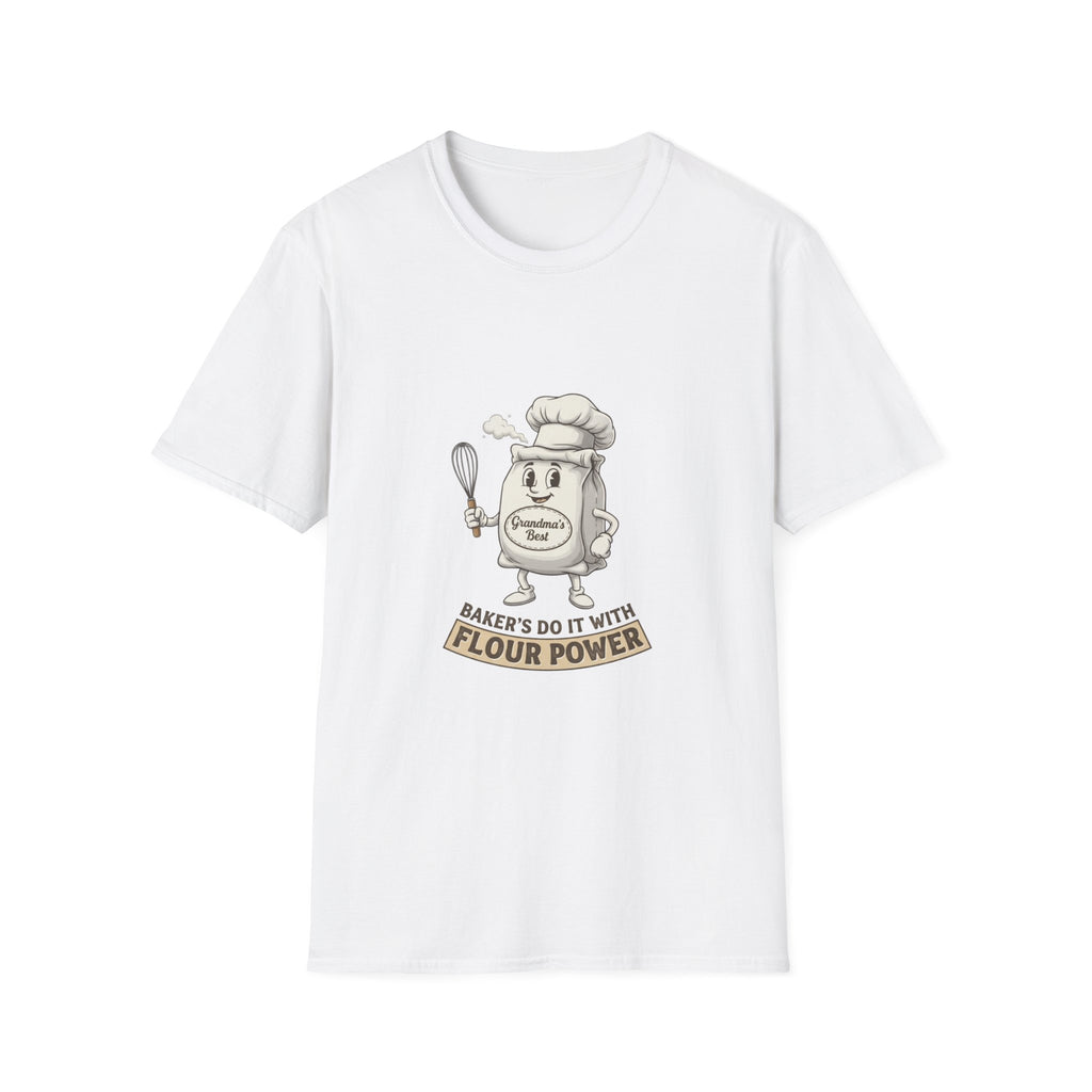 Bakers Do It With Flour Power T-Shirt — Funny Baking Chef Tee