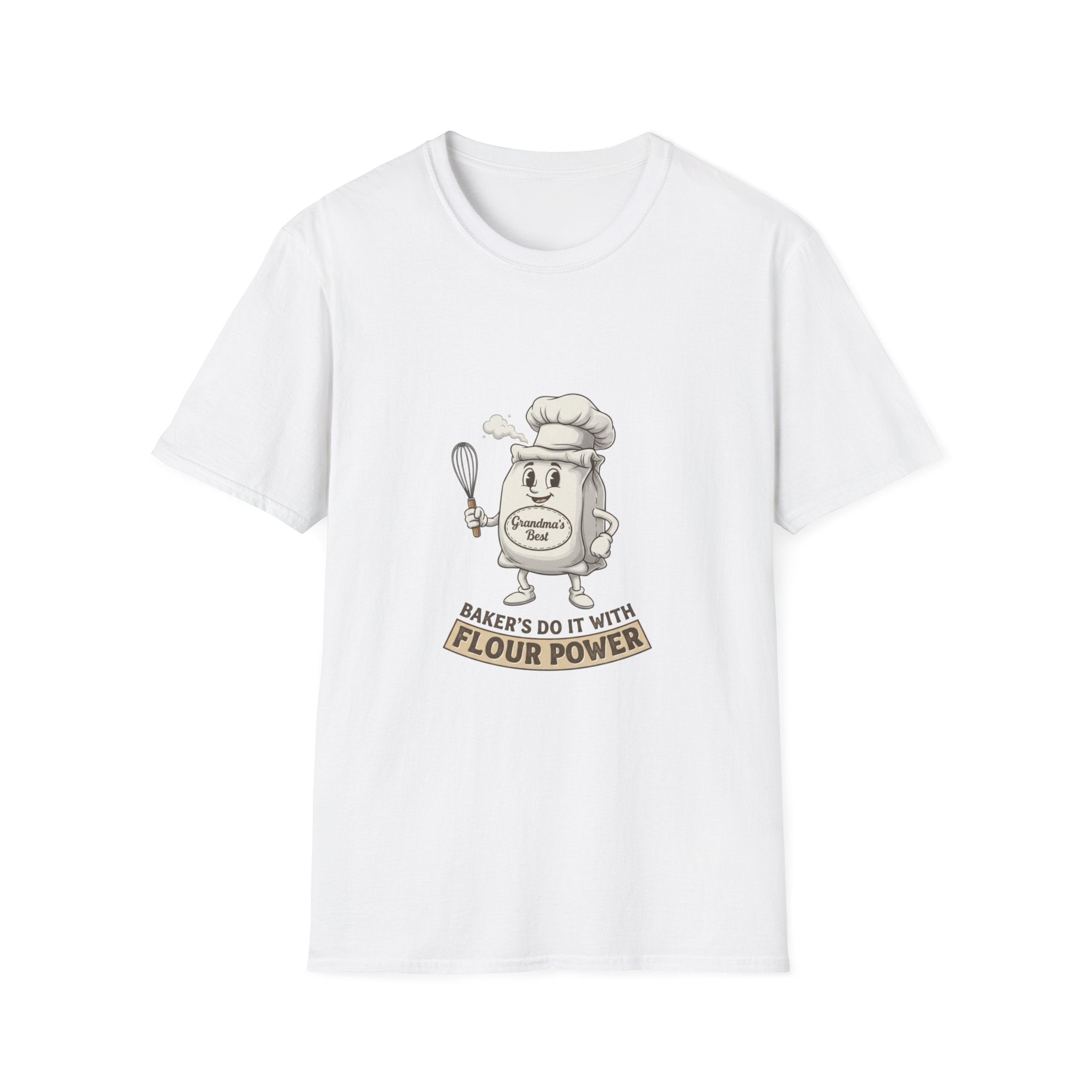 Bakers Do It With Flour Power T-Shirt — Funny Baking Chef Tee