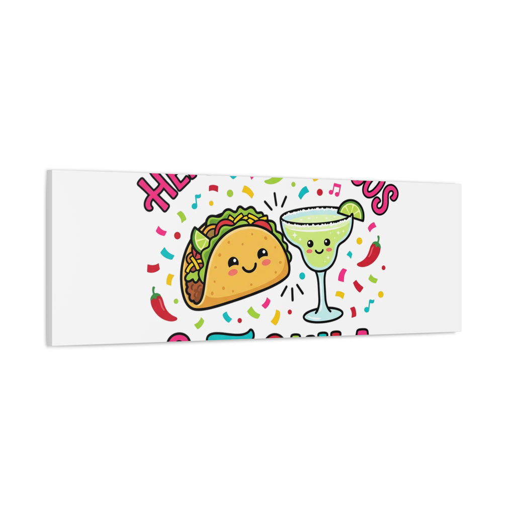 Here for the Tacos & Tequila Canvas | Cinco de Mayo fiesta decor