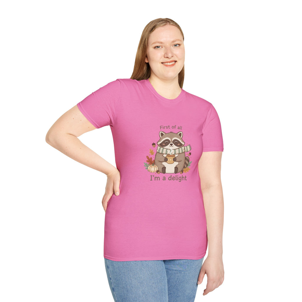 Cozy Raccoon Autumn Shirt | I'm a delight tee