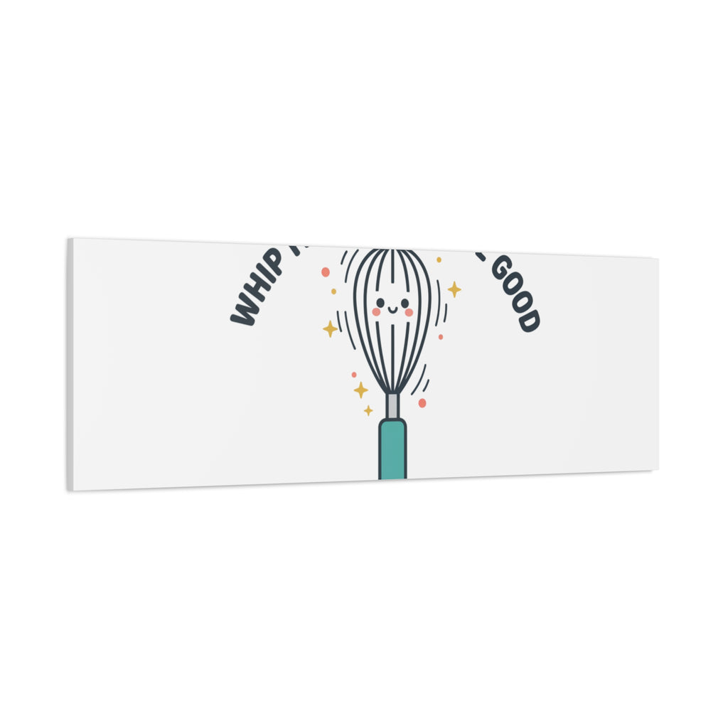 Whip It, Whip It Real Good Canvas | Kitchen Pun Minimalism, Cooking Humor