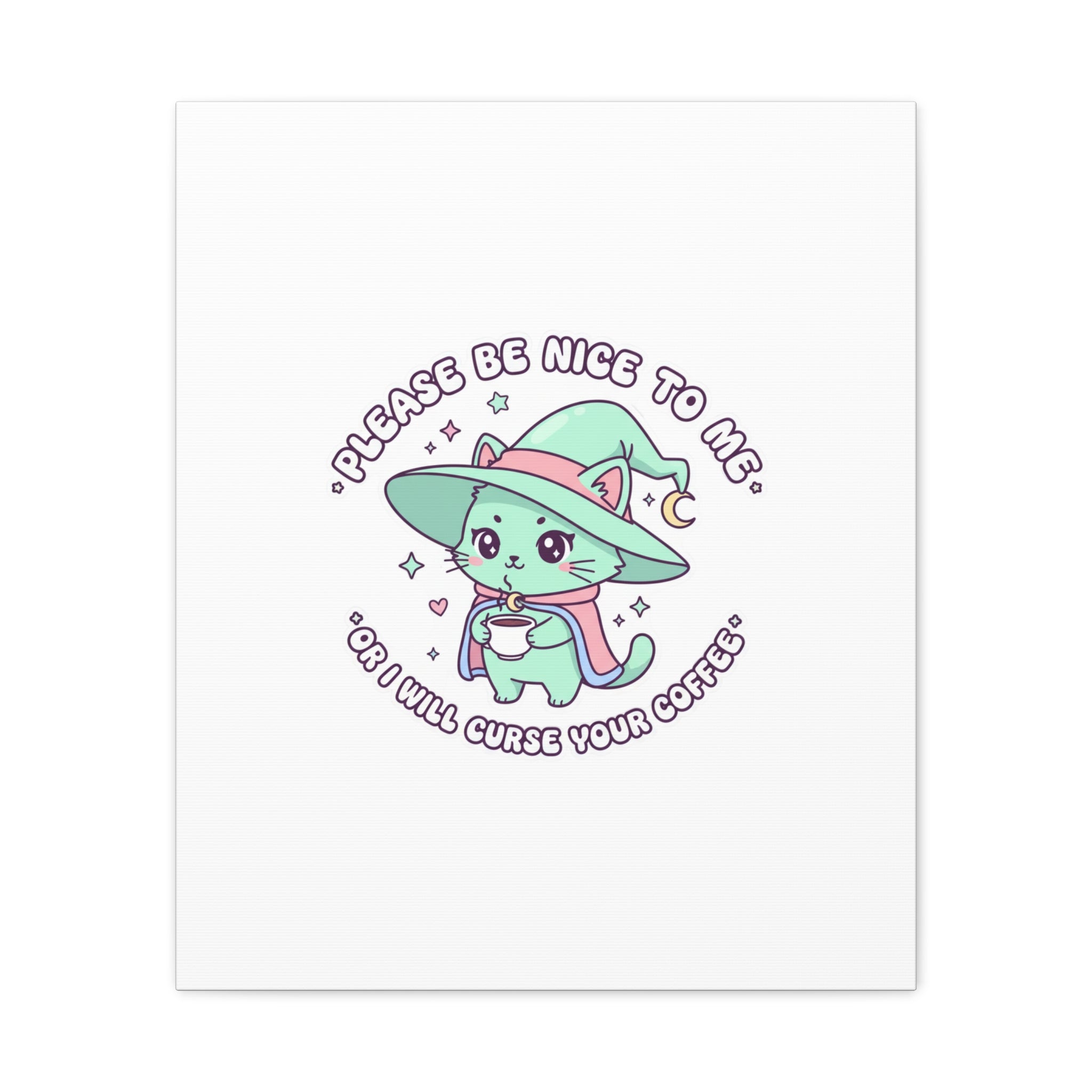Please Be Nice To Me Canvas | Soft Threat kawaii menacing art