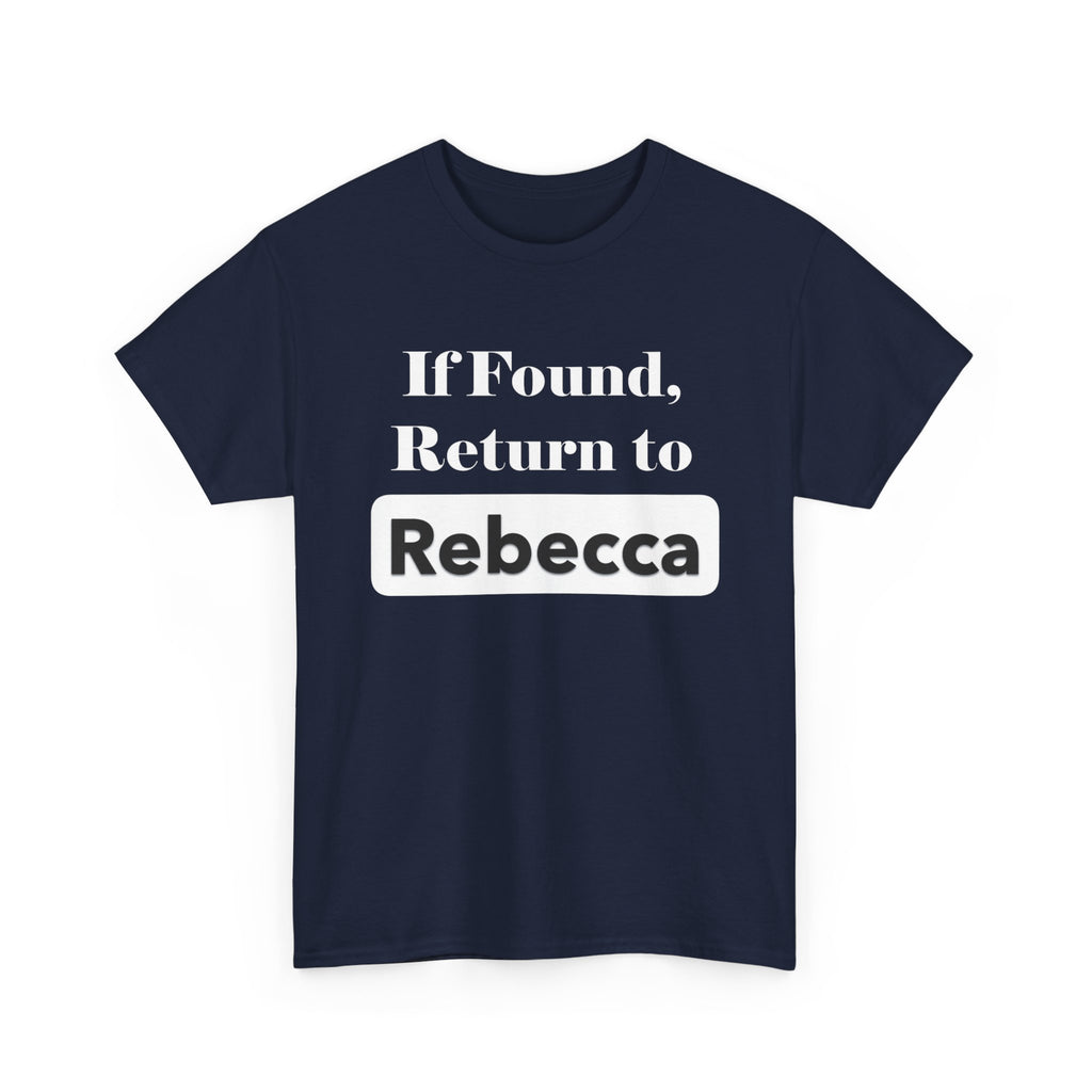 Rebecca Name Tee — Personalized Minimalist White T‑Shirt
