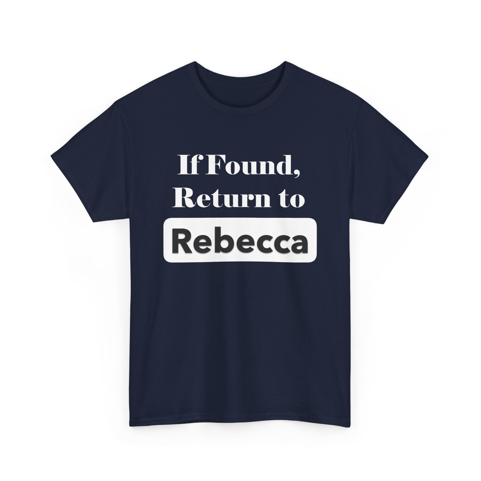 Rebecca Name Tee — Personalized Minimalist White T‑Shirt