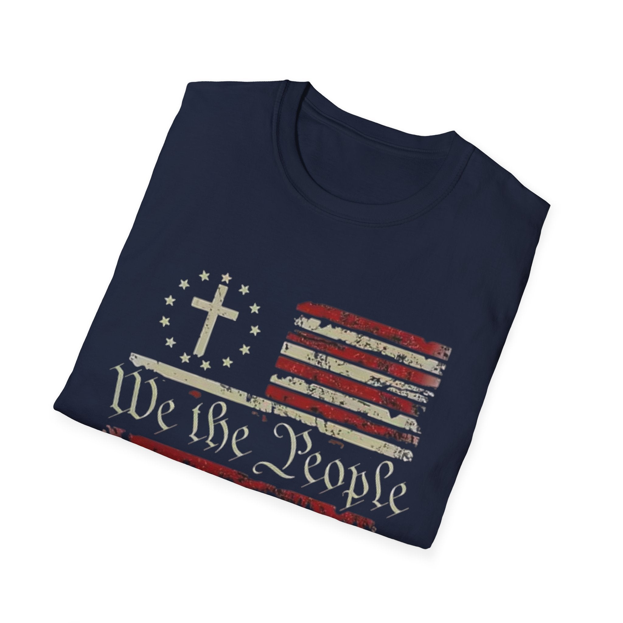 We The People Trust Jesus T-Shirt — Patriotic Christian Flag Tee