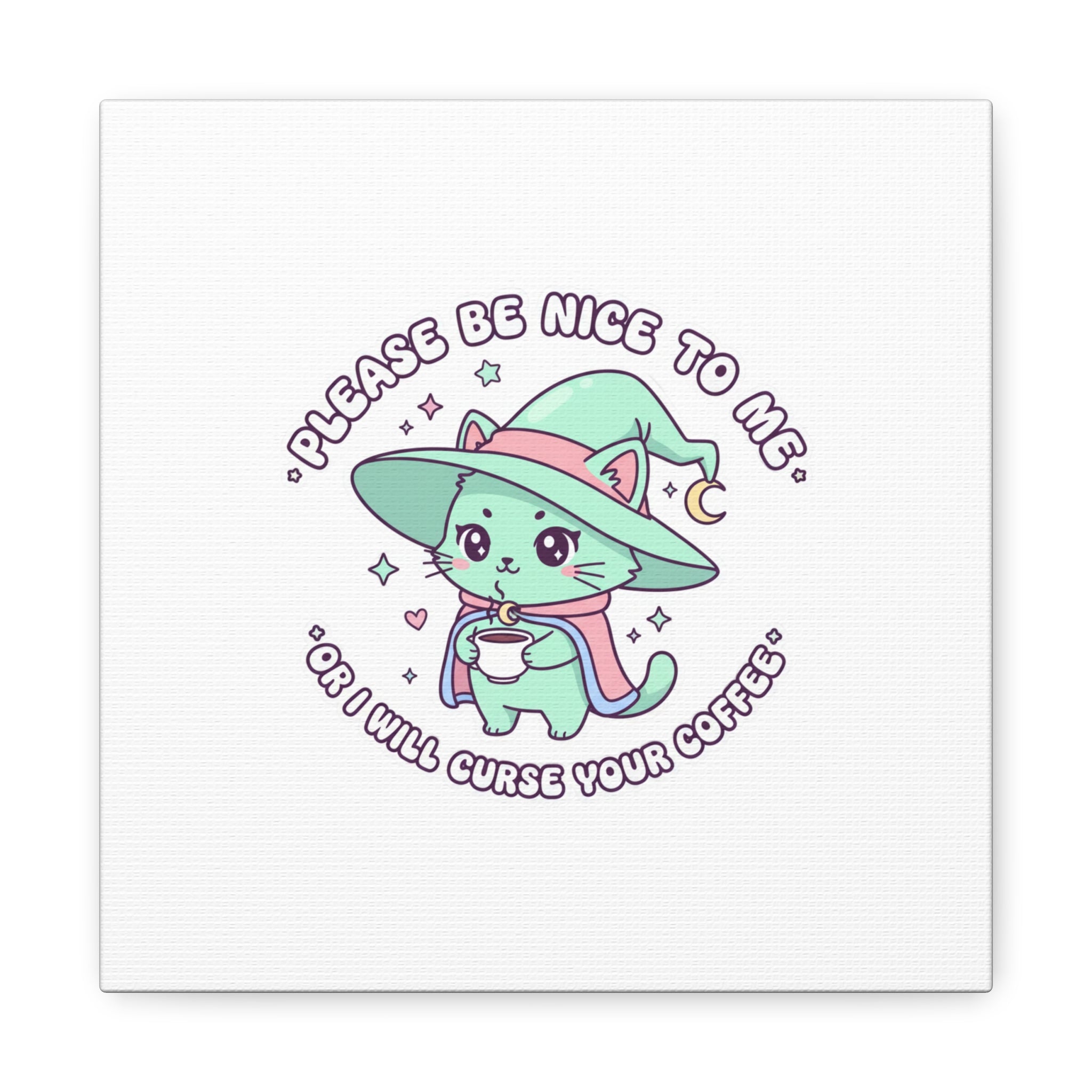 Please Be Nice To Me Canvas | Soft Threat kawaii menacing art