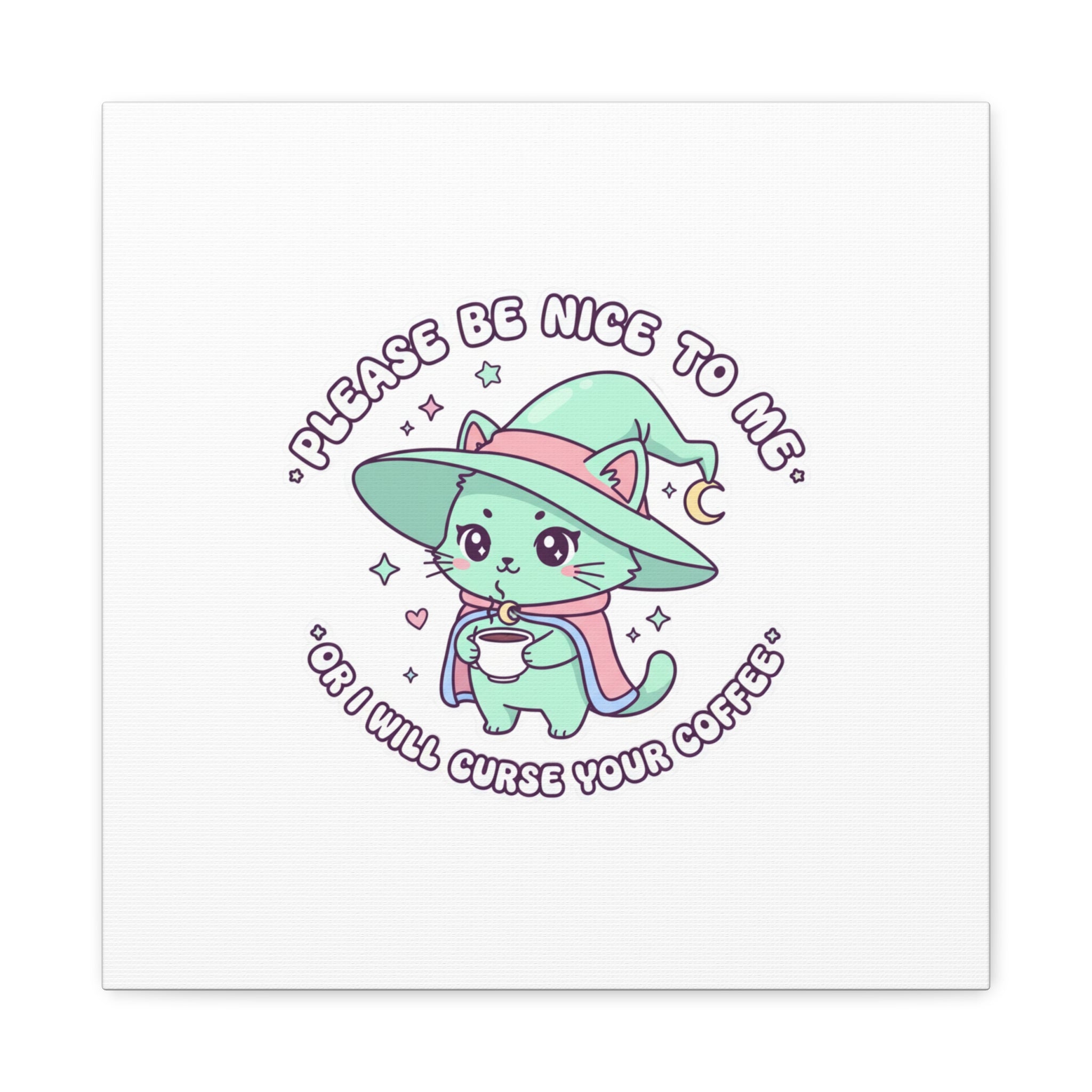 Please Be Nice To Me Canvas | Soft Threat kawaii menacing art