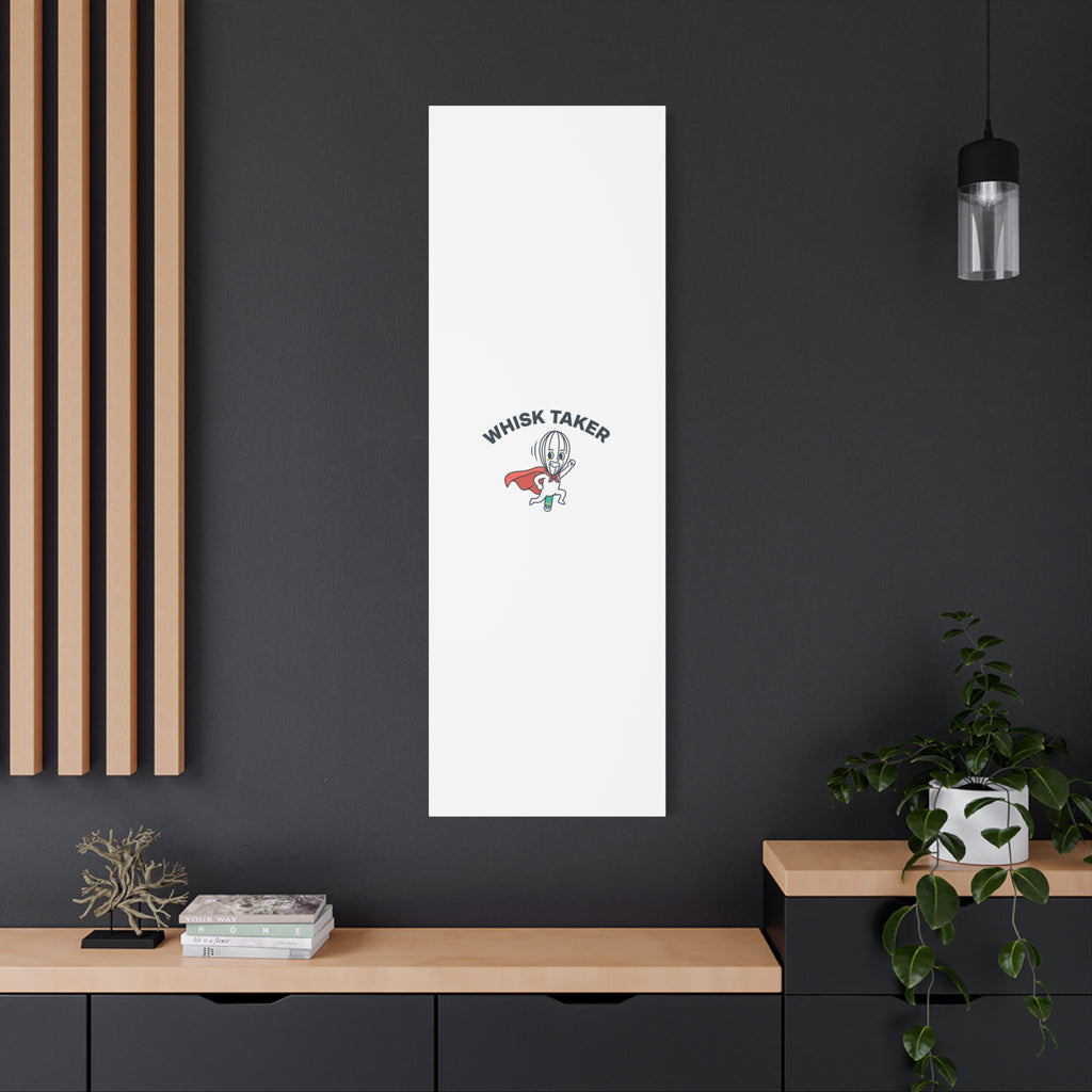 Whisk Taker Canvas, Stretched | Kitchen Pun Minimalism, cooking humor