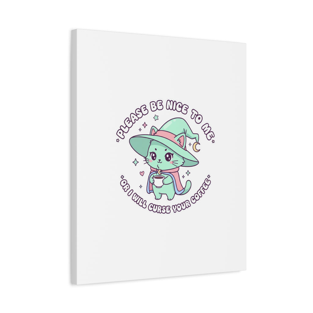 Please Be Nice To Me Canvas | Soft Threat kawaii menacing art